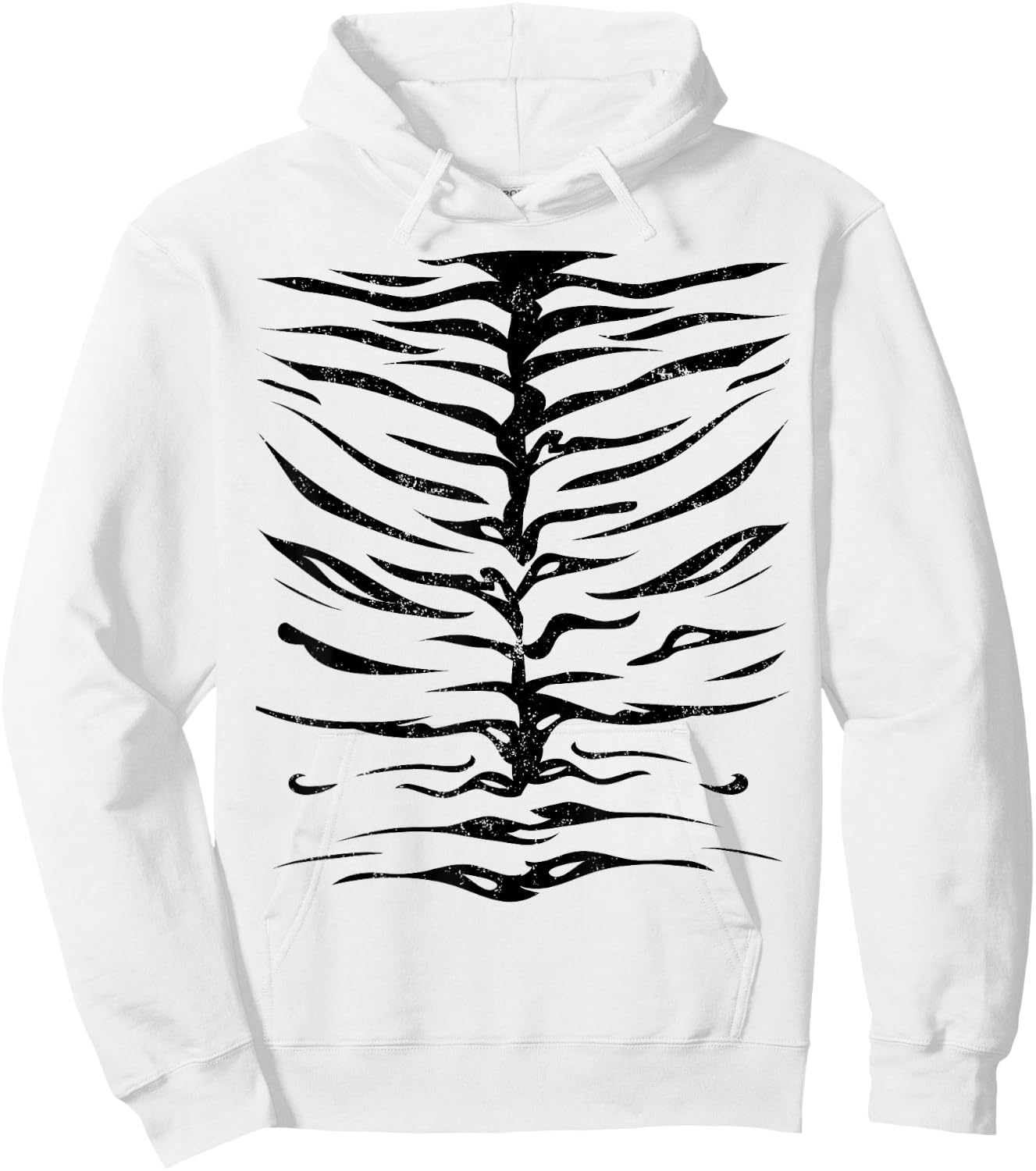 Orange Striped Tiger Halloween Costume Party Hoodie - Hoodie | White