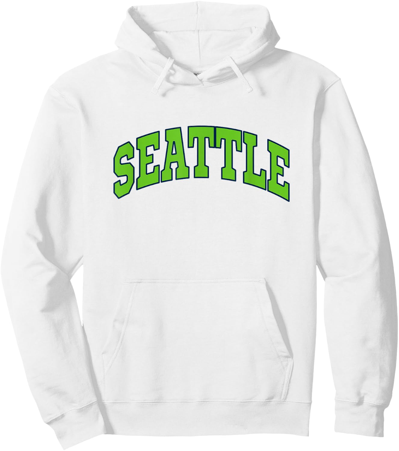 SEATTLE - Throwback Design - Classic Hoodie - Hoodie | White