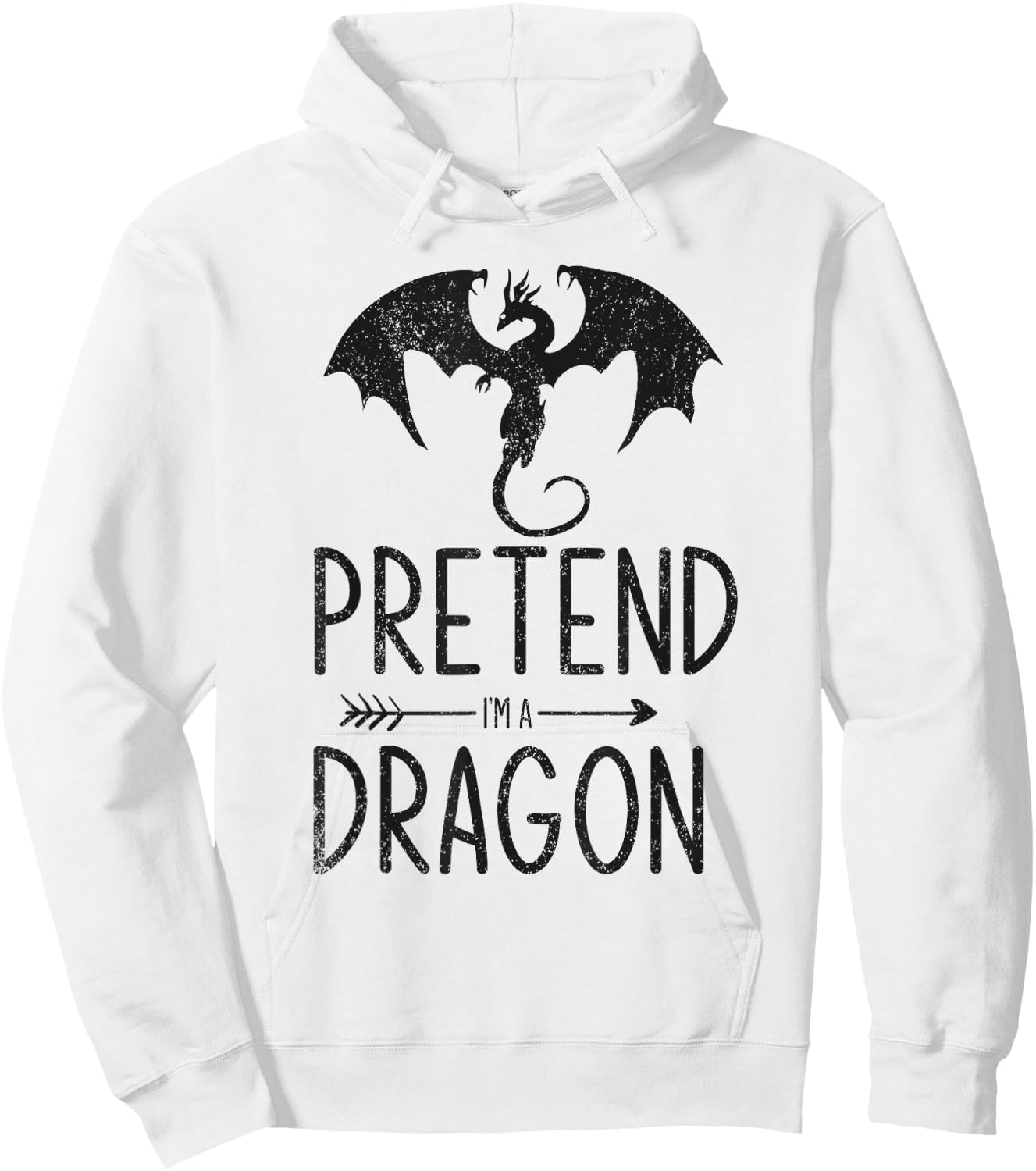 Funny Halloween Costume Pretend I'm A Dragon Birthday Xmas Hoodie - Hoodie | White