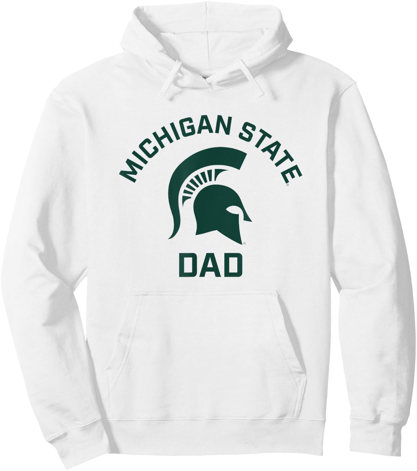 Michigan State MSU Spartans Arched Dad Hoodie - Hoodie | White