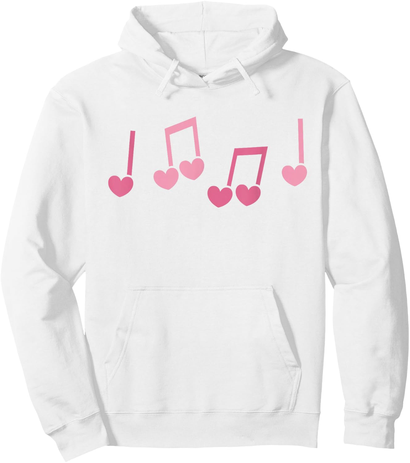 Music Heart Music Note Funny Musician Kids Girls Music Hoodie - Hoodie | White