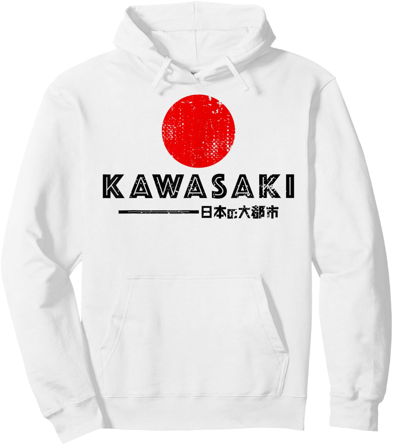 Kawasaki City 90s Retro Japan Aesthetics 80s Kawasaki Hoodie - Hoodie | White