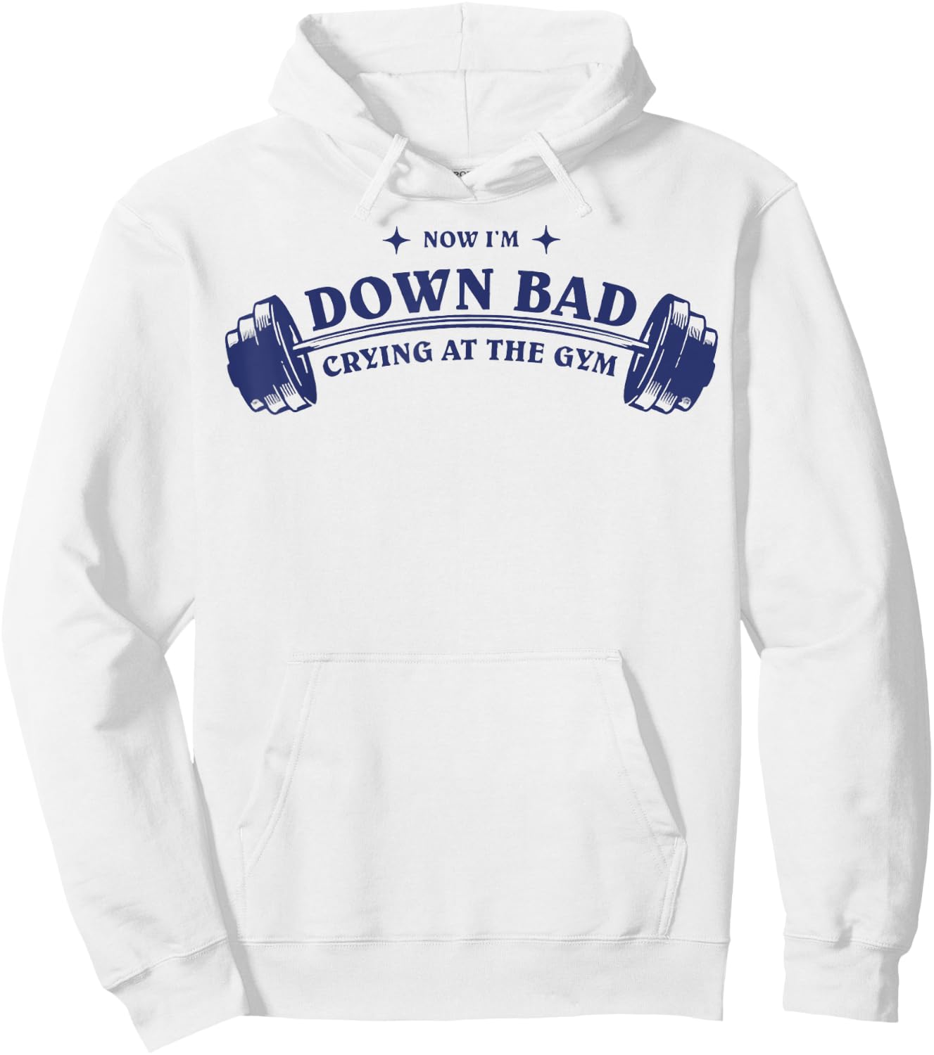 Down Bad Crying At The Gym Hoodie - Hoodie | White