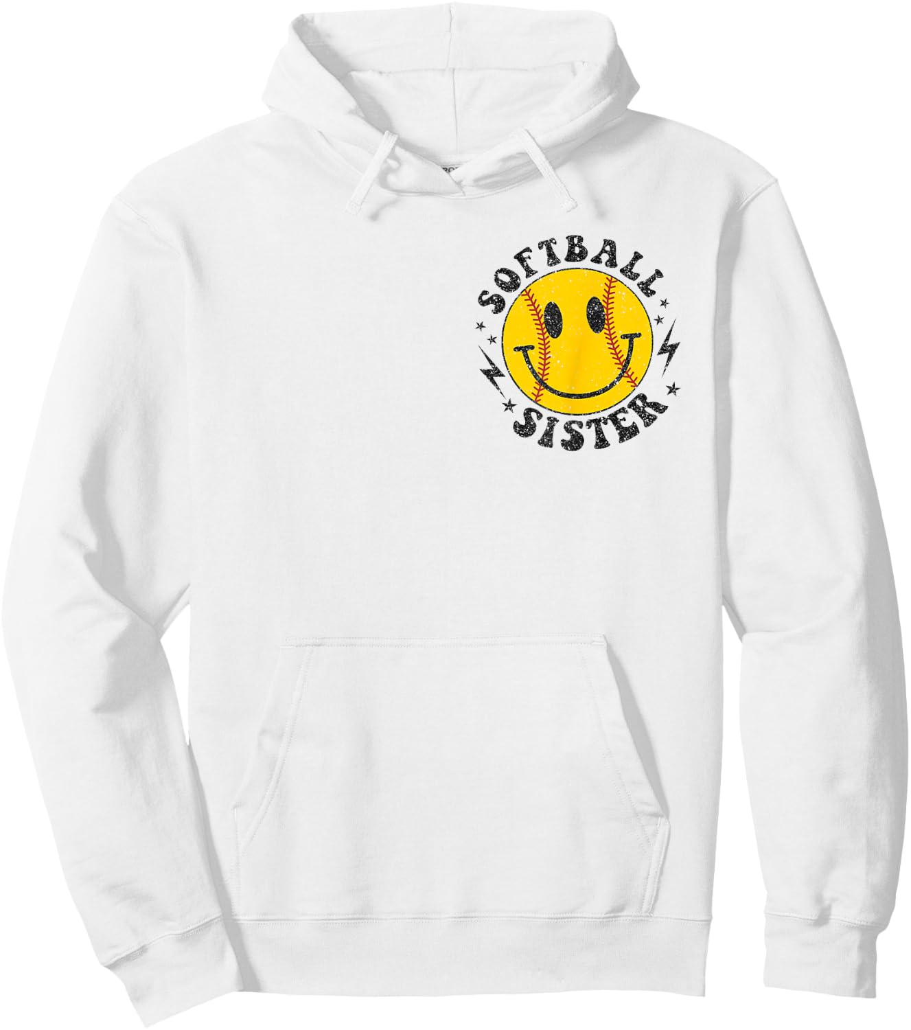 Funny I'm Just Here for the Snacks Softball Sister Shirt Hoodie - Hoodie | White
