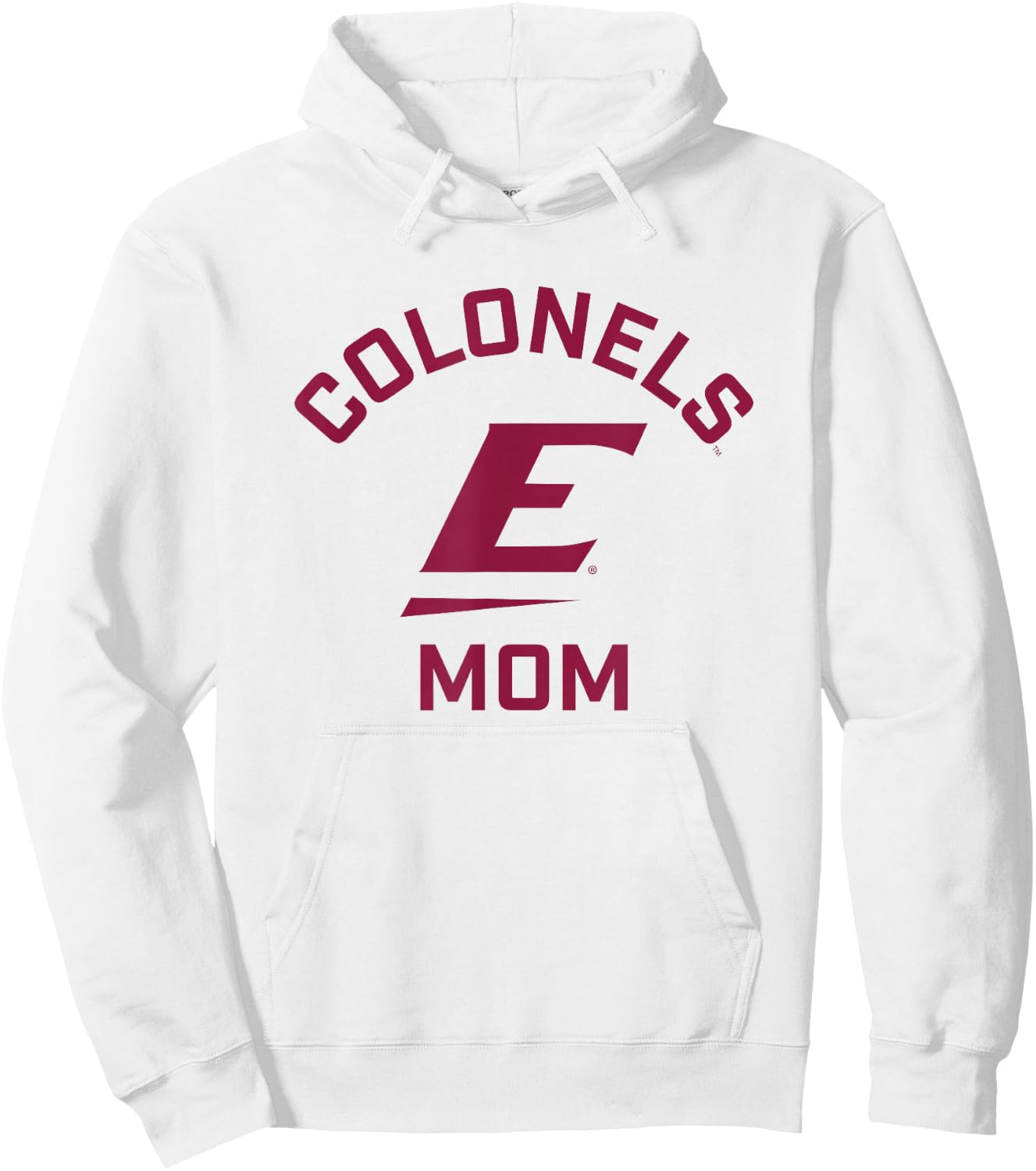 Eastern Kentucky University EKU Colonels Arched Mom Hoodie - Hoodie | White