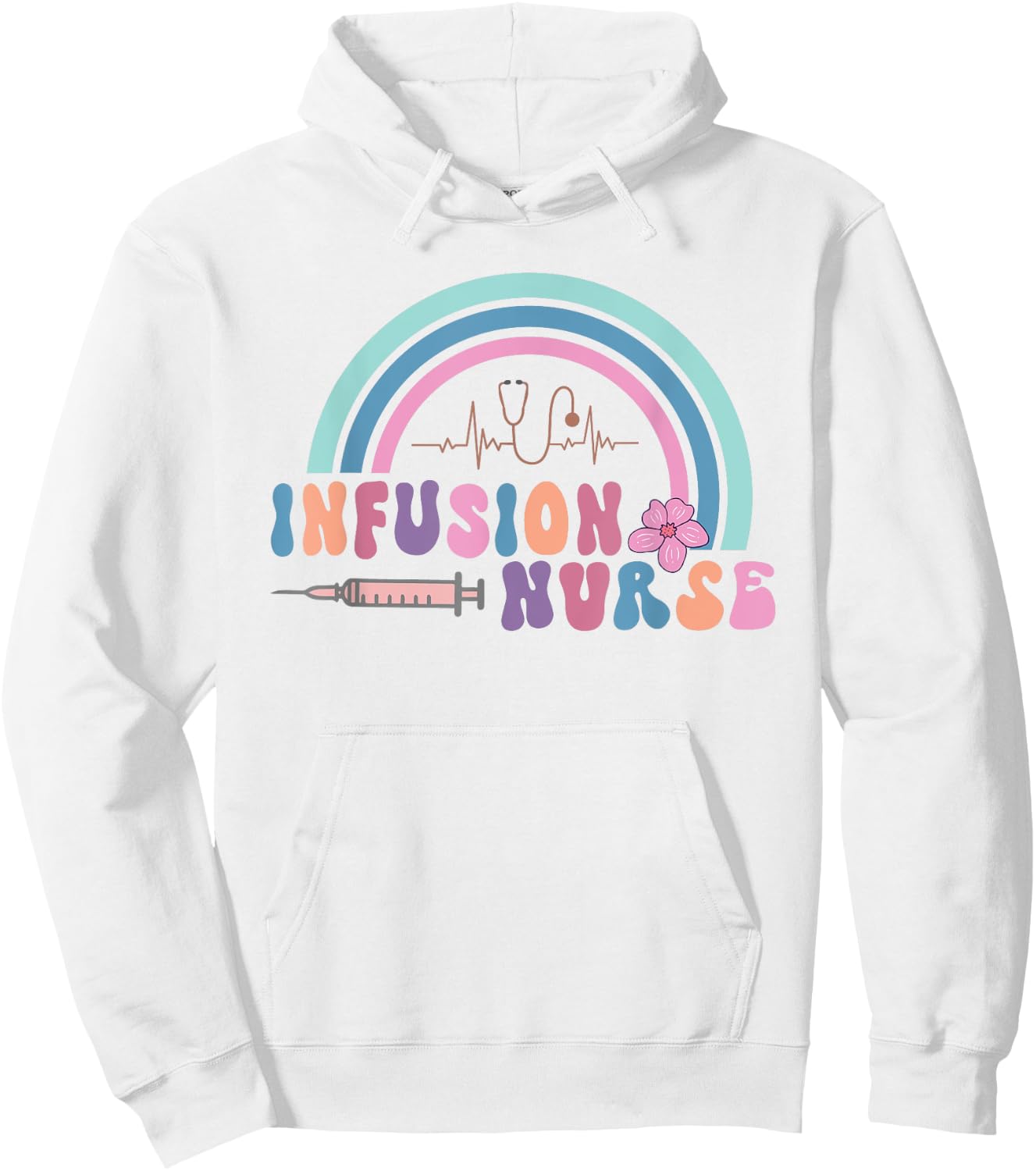 Infusion Nurse Intravenous IV Therapy Oncology Nurse Hoodie - Hoodie | White
