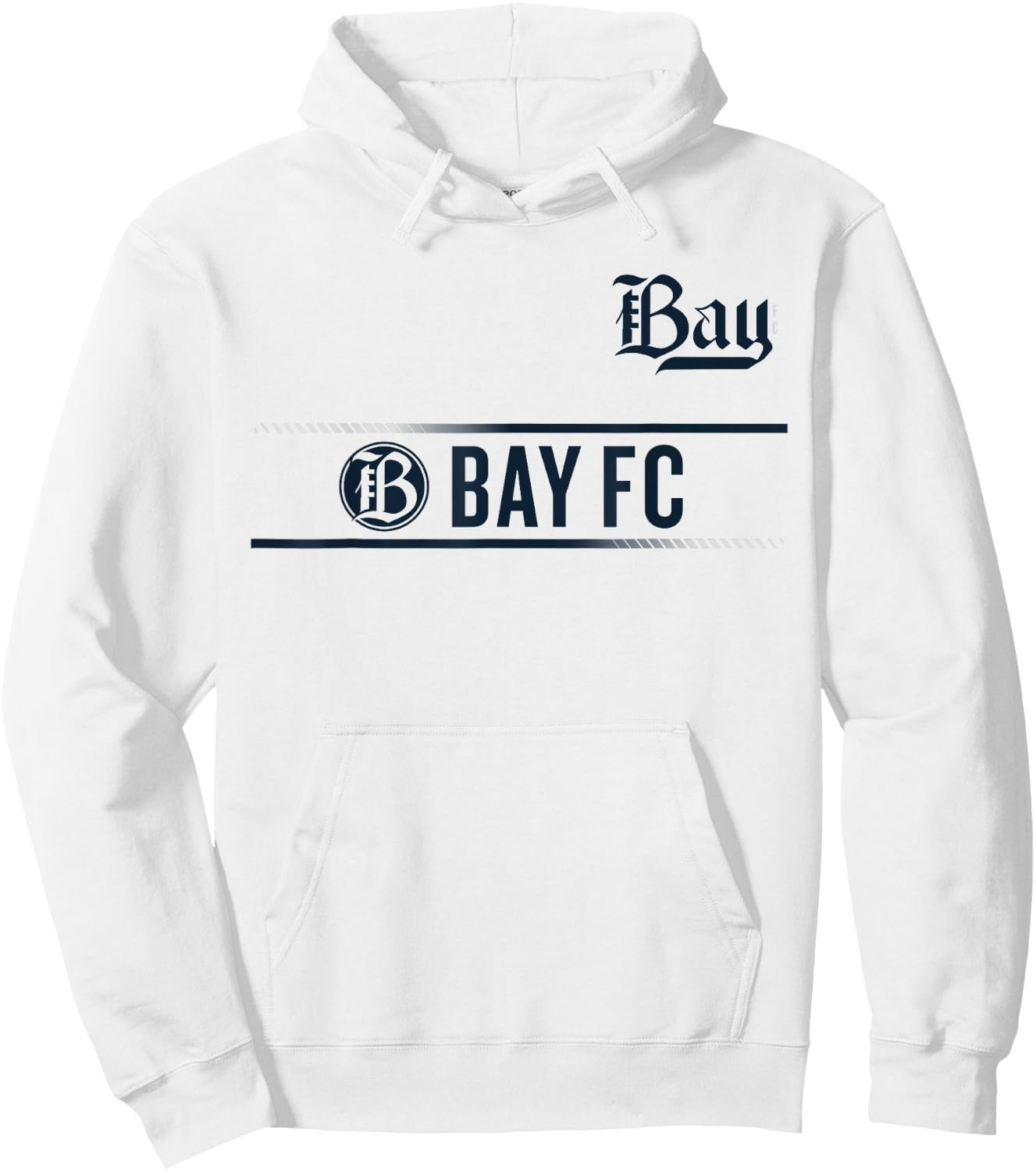 Officially Licensed Bay FC NWSL Soccer Apparel Hoodie - Hoodie | White