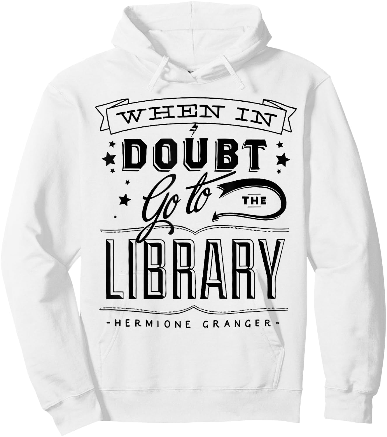 When In Doubt Go To The Library Teacher Vintage Book Lovers Hoodie - Hoodie | White