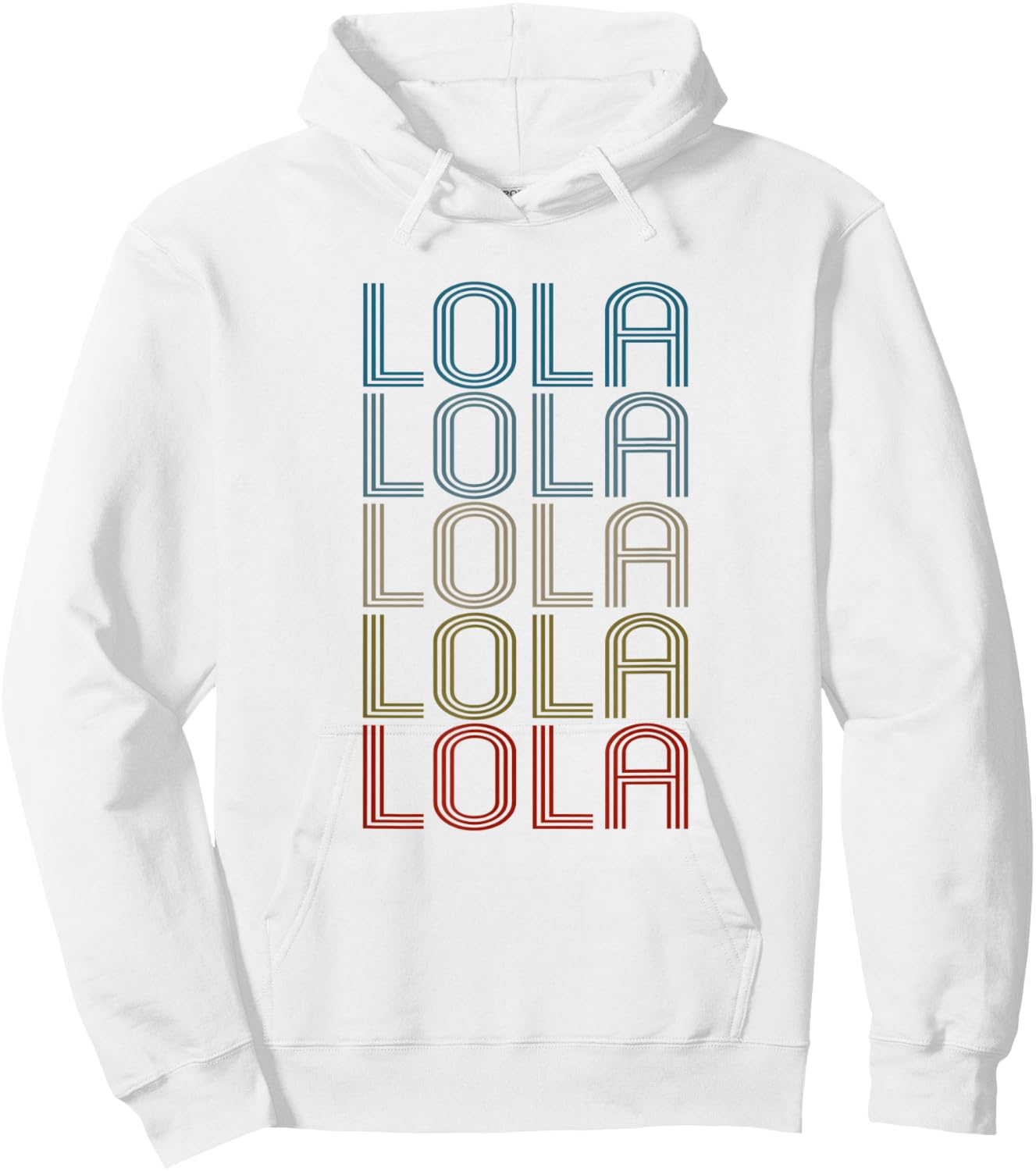 Lola First Name Vintage Retro Hoodie - Hoodie | White