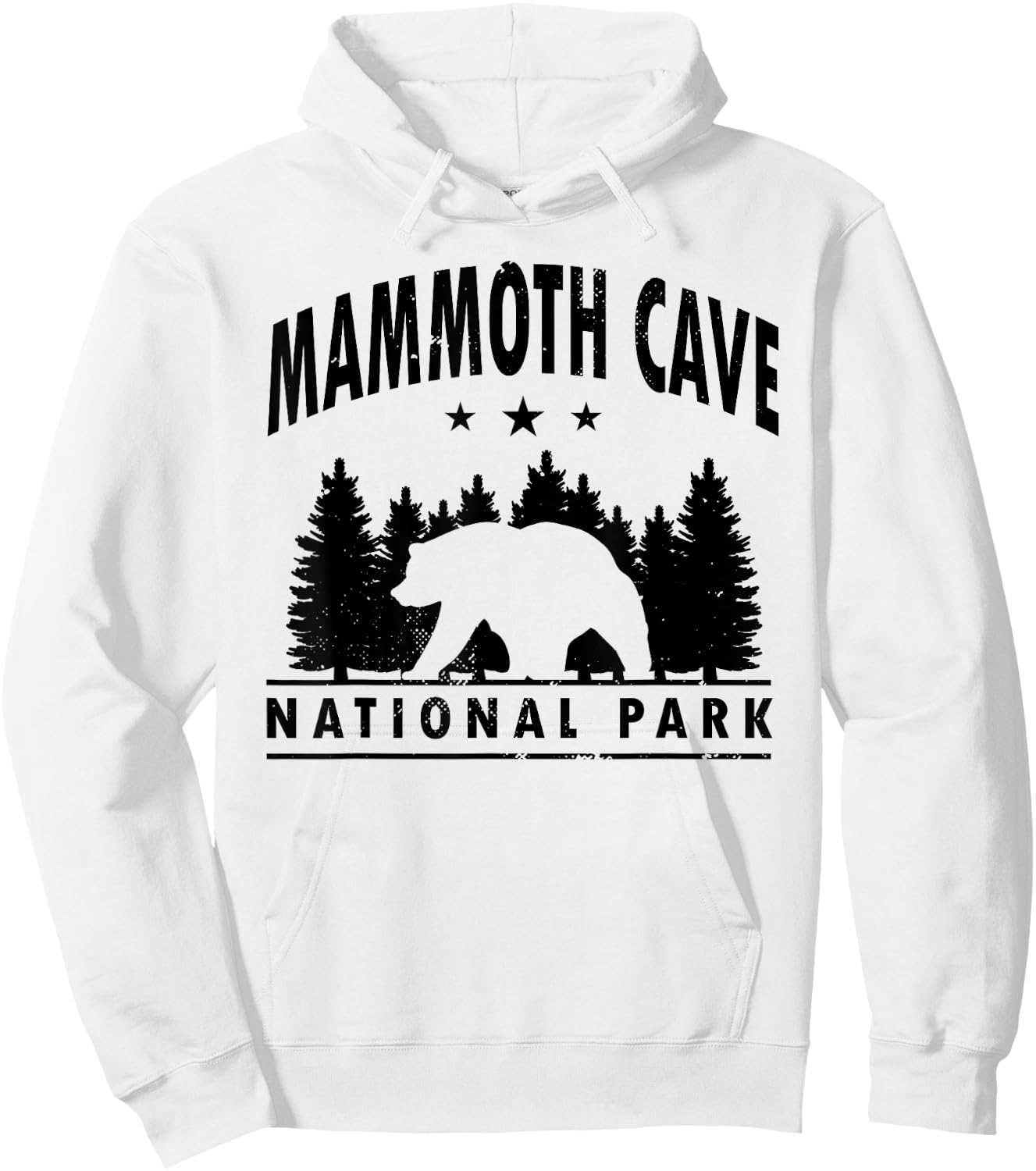 Mammoth Cave National Park Souvenir US Park Bear Hoodie - Hoodie | White