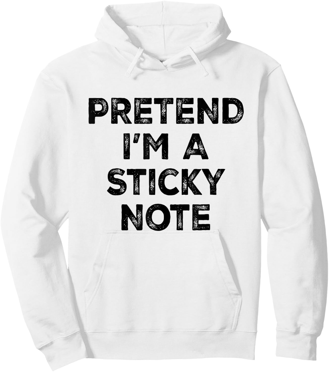 Pretend I'm A Sticky Note Lazy Halloween Costume Hoodie - Hoodie | White