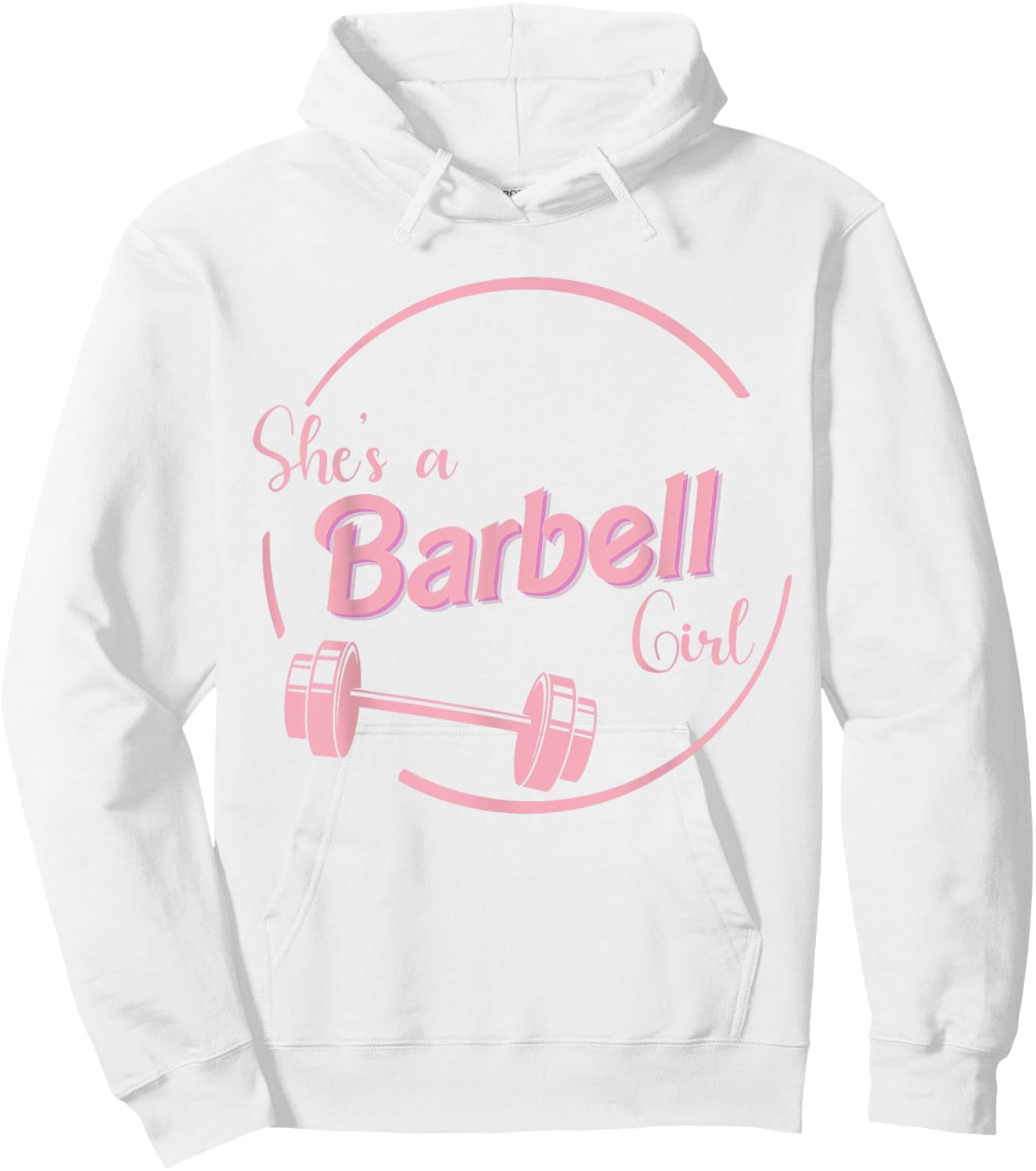 She's A Barbell Girl Hoodie - Hoodie | White