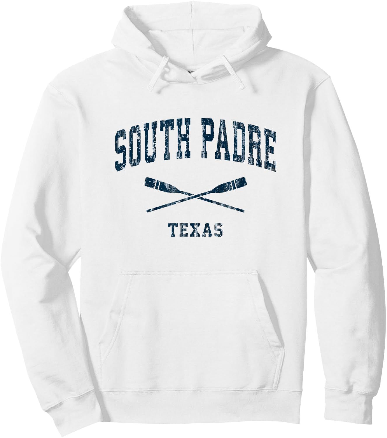 South Padre Island Texas Vintage Nautical Paddles Sports Oar Hoodie - Hoodie | White