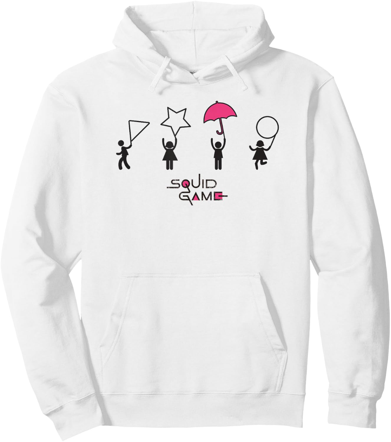 Squid Game Honeycomb Challenge Shapes Logo Hoodie - Hoodie | White