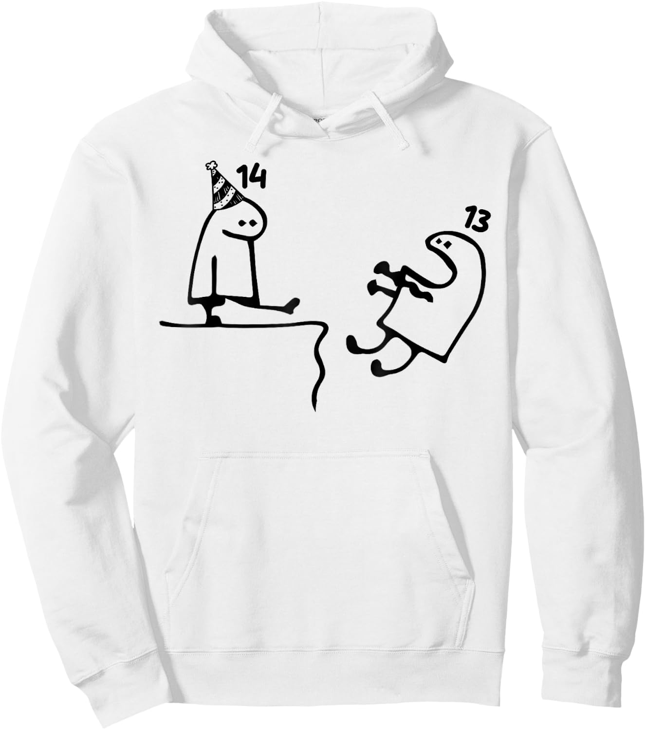 14th Birthday Party Funny 14 Years Old Birthday Teens Hoodie - Hoodie | White