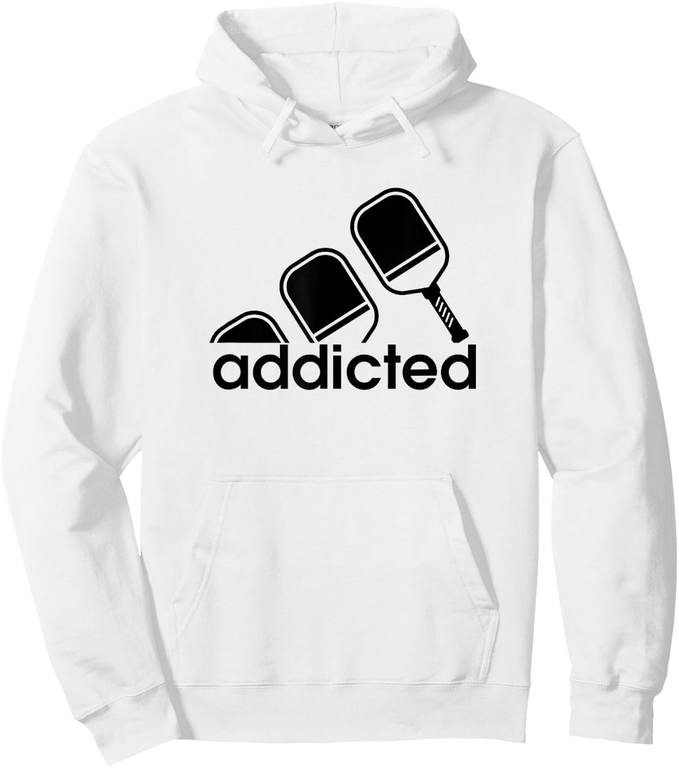 Addicted Pickleball Player Hoodie - Hoodie | White