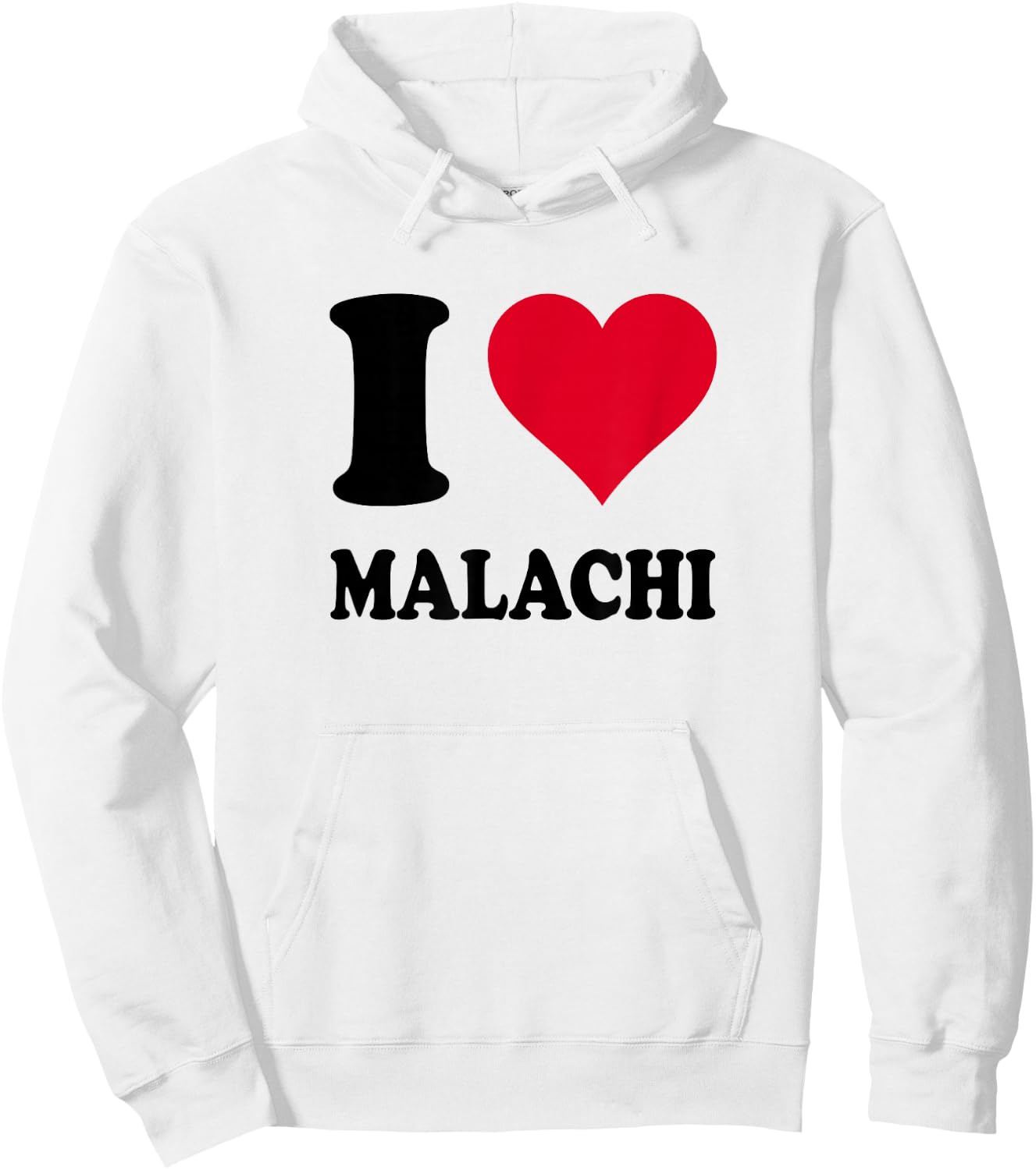 Red Heart I Love Malachi Hoodie - Hoodie | White