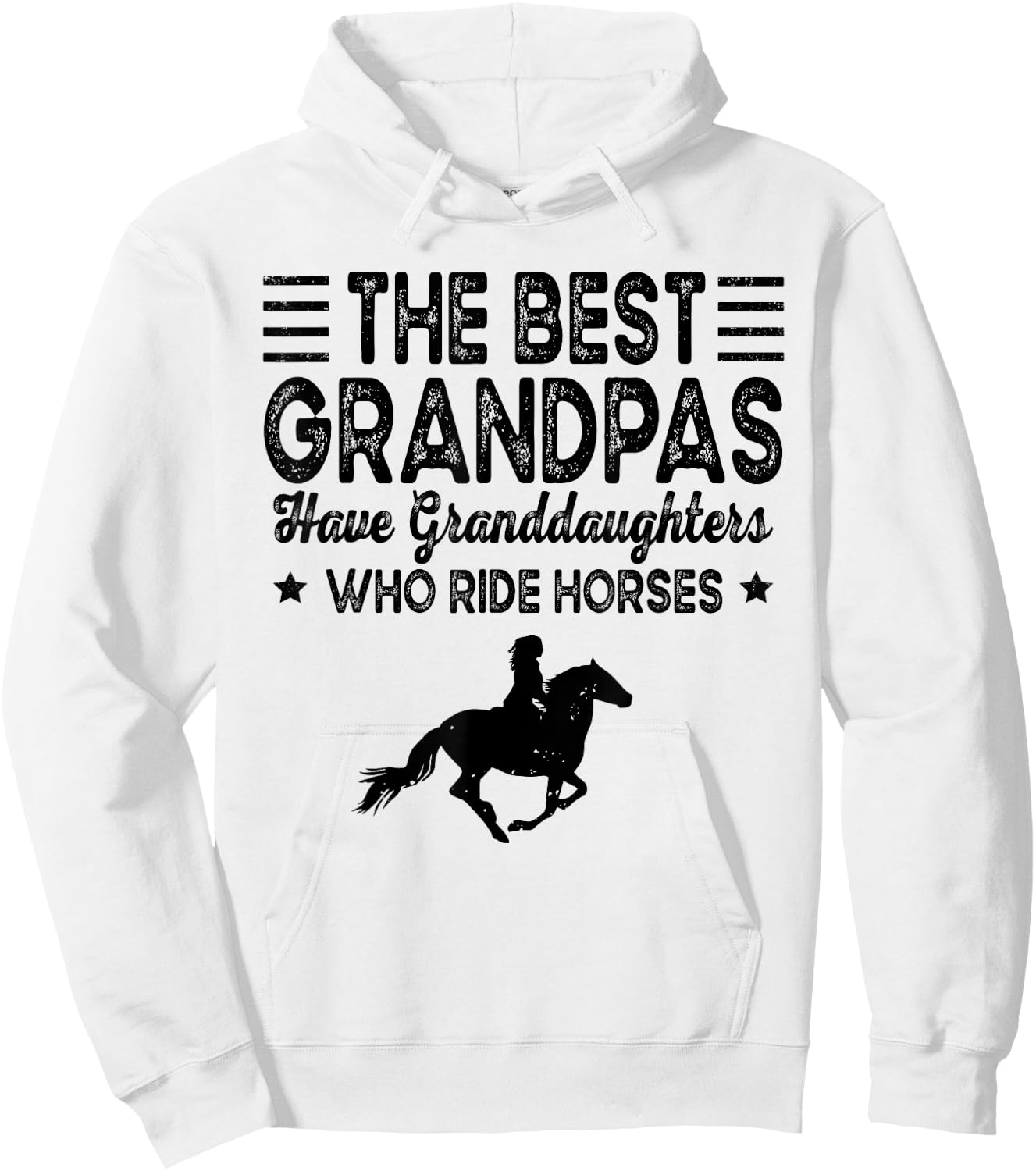 The Best Grandpas Have Granddaughters Who Ride Horses Lover Hoodie - Hoodie | White