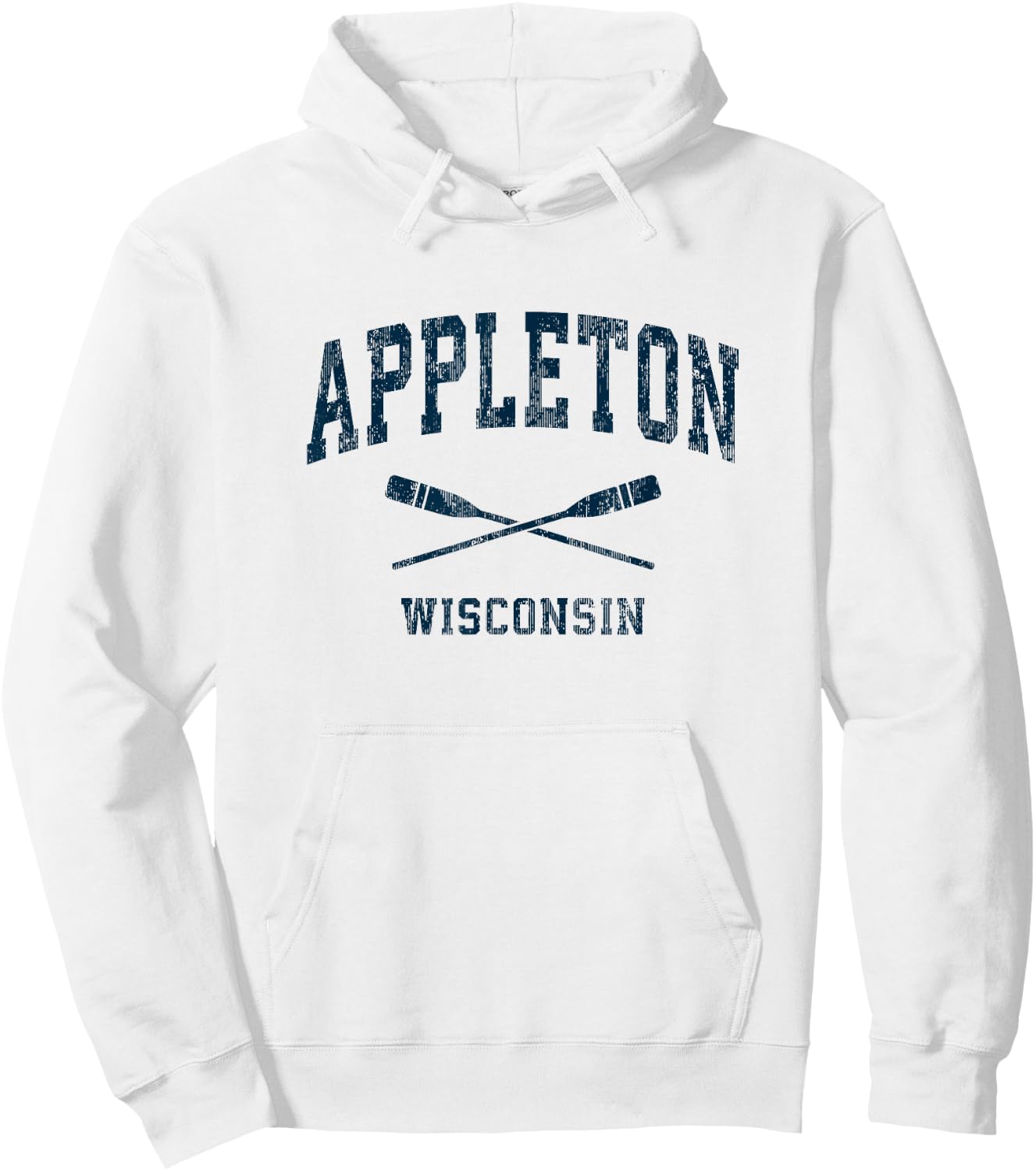 Appleton Wisconsin Vintage Nautical Paddles Sports Oars Hoodie - Hoodie | White