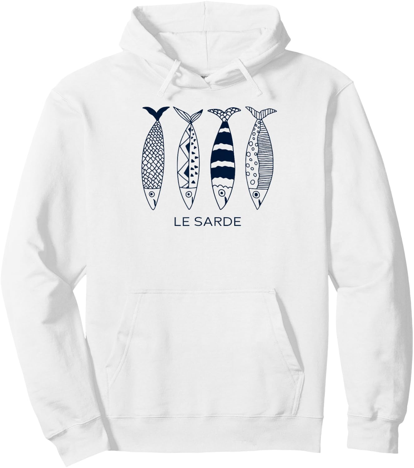 La Dolce Vita Shirt Sardine Tinned Fish Clean Girl Hoodie - Hoodie | White