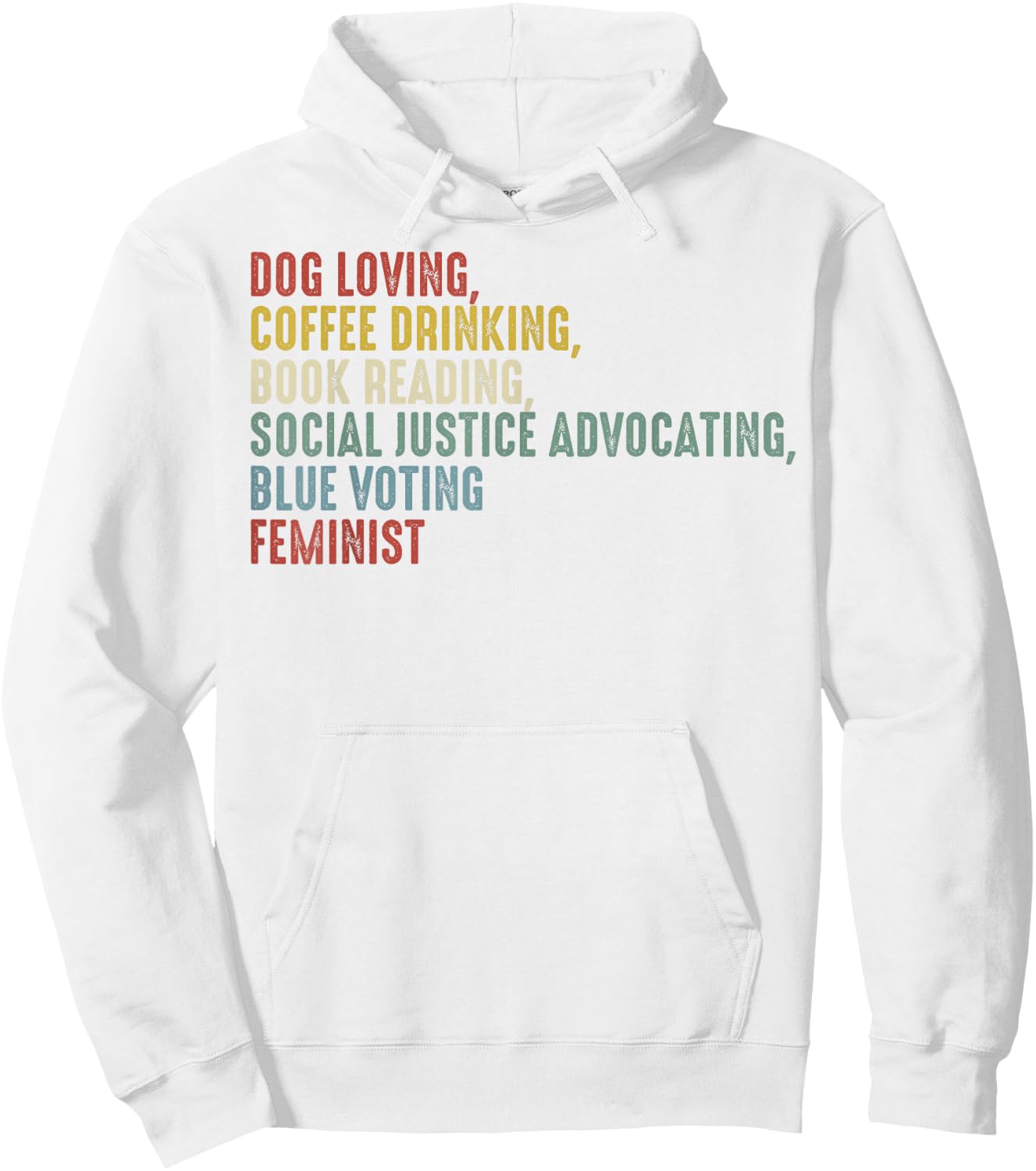 Dog Loving Coffee Drinking Book Reading Social Justice Hoodie - Hoodie | White