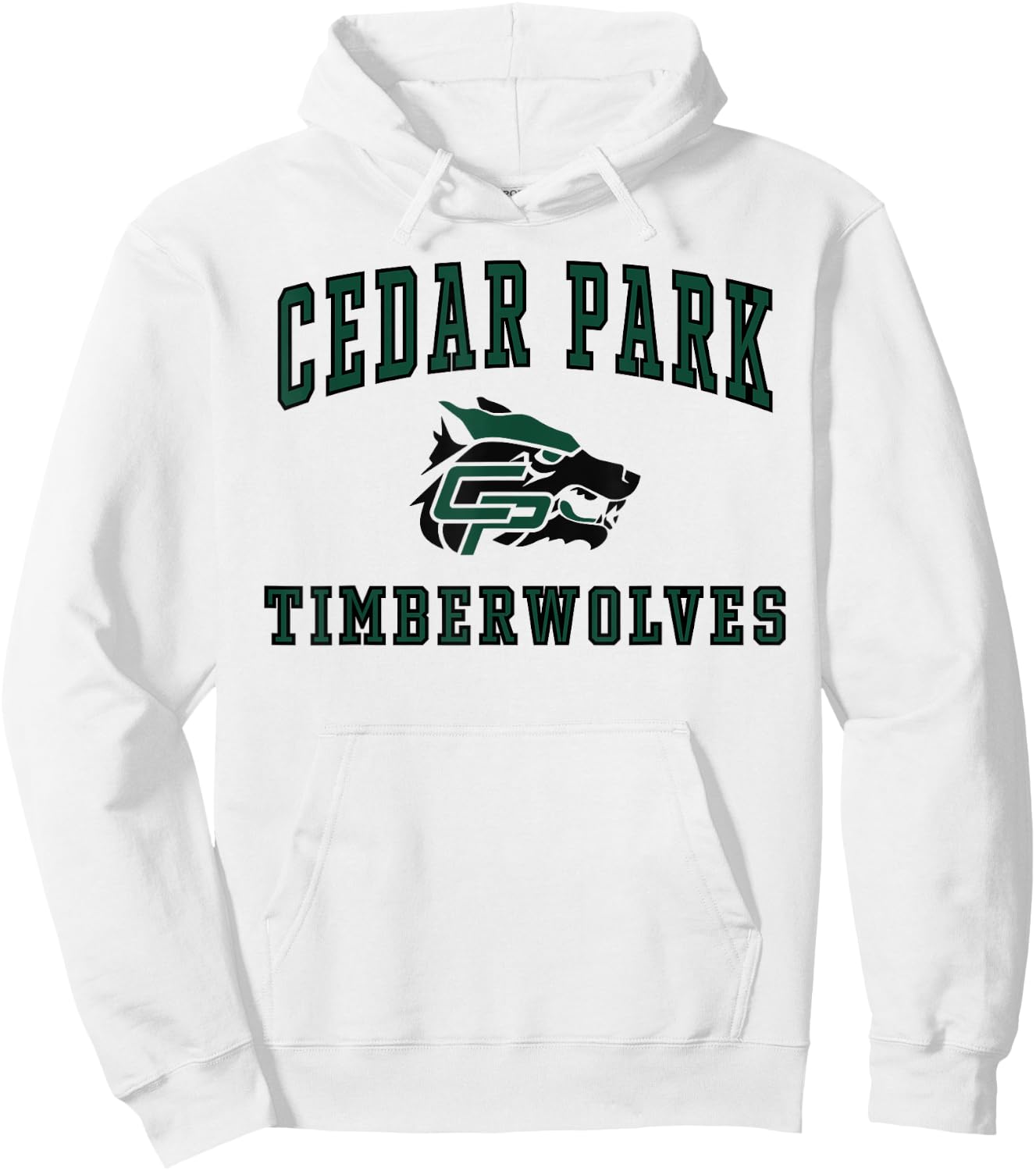 Cedar Park High School Timberwolves C1 Hoodie - Hoodie | White