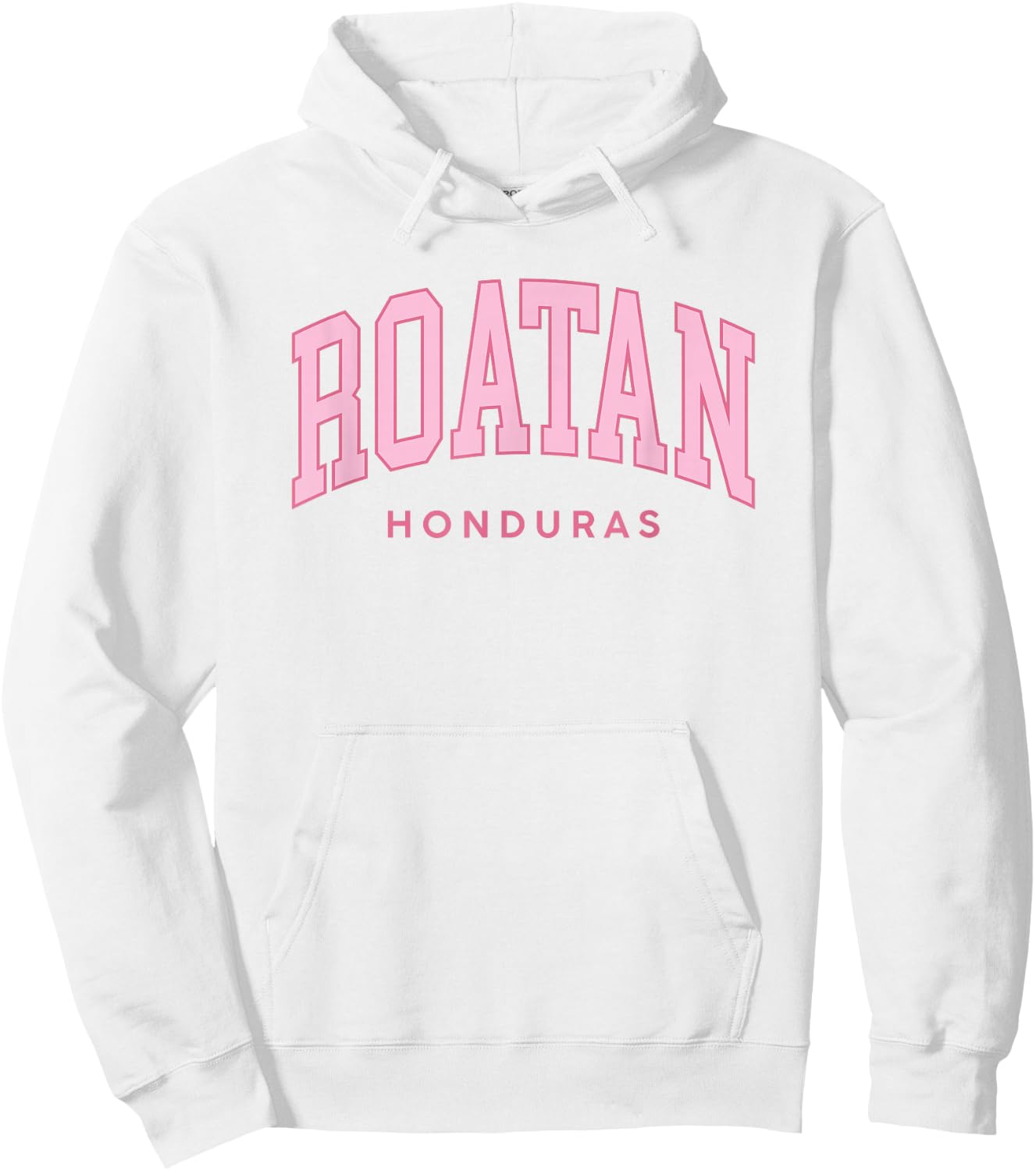 Vintage Roatan Honduras Pink Retro Preppy Throwback Hoodie - Hoodie | White