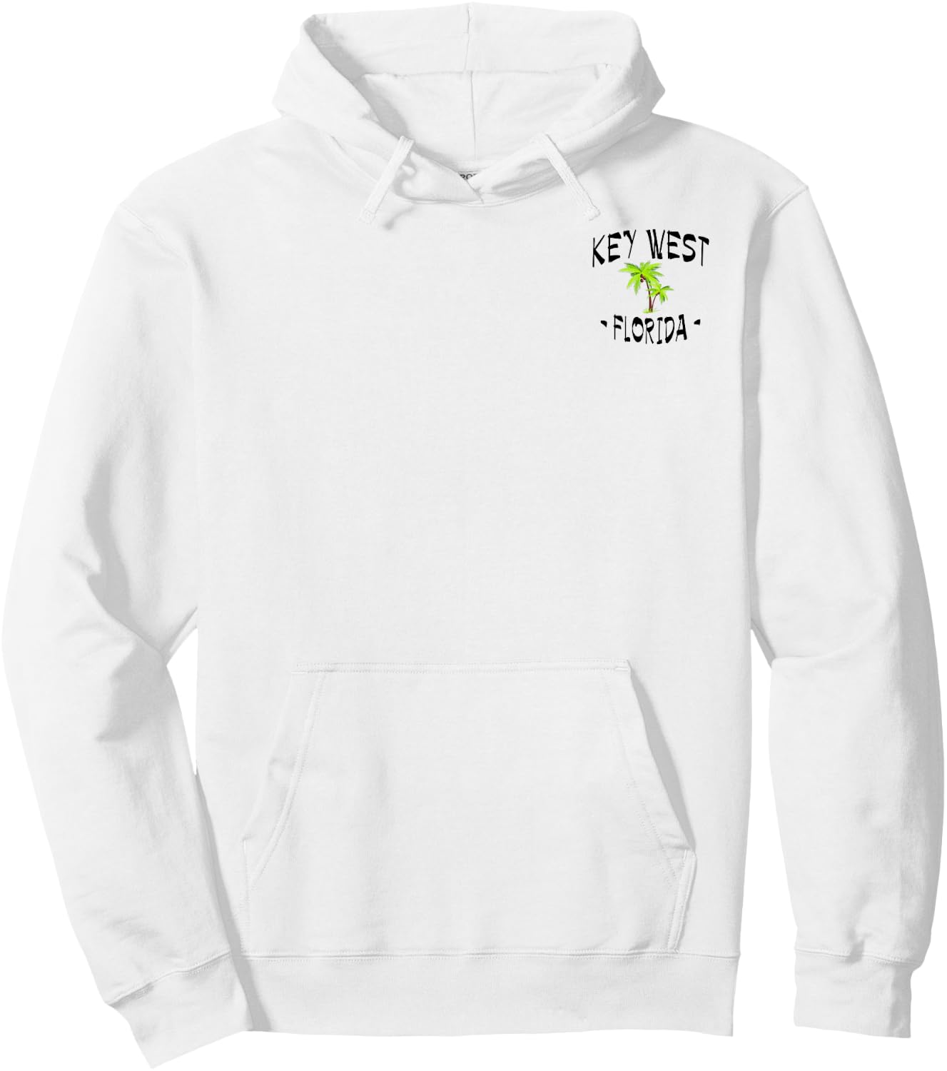 2 Sided Key West, Florida Destination Beach Hoodie - Hoodie | White