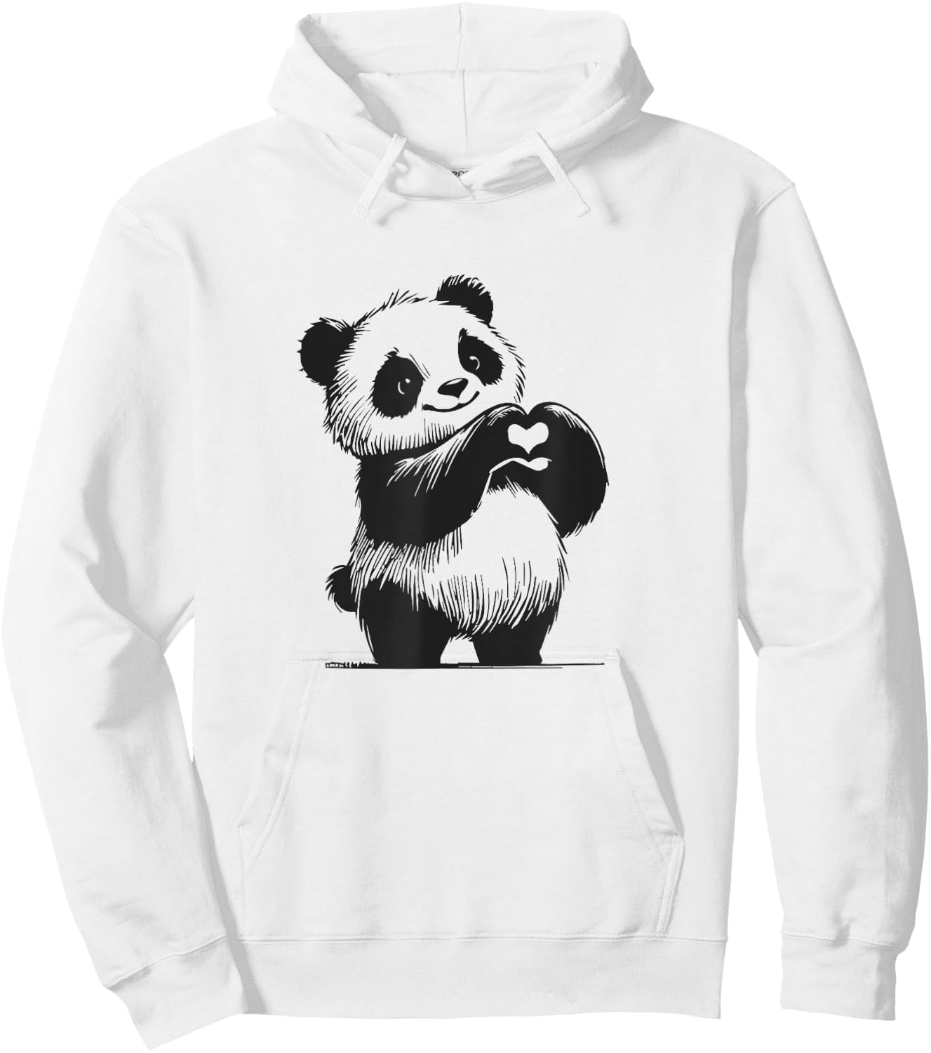 Valentines Day I Love Pandas Hoodie - Hoodie | White