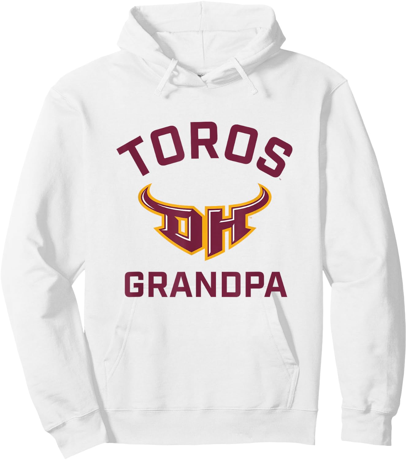 Cal State Dominguez Hills CSUDH Toros Arched Grandpa Hoodie - Hoodie | White
