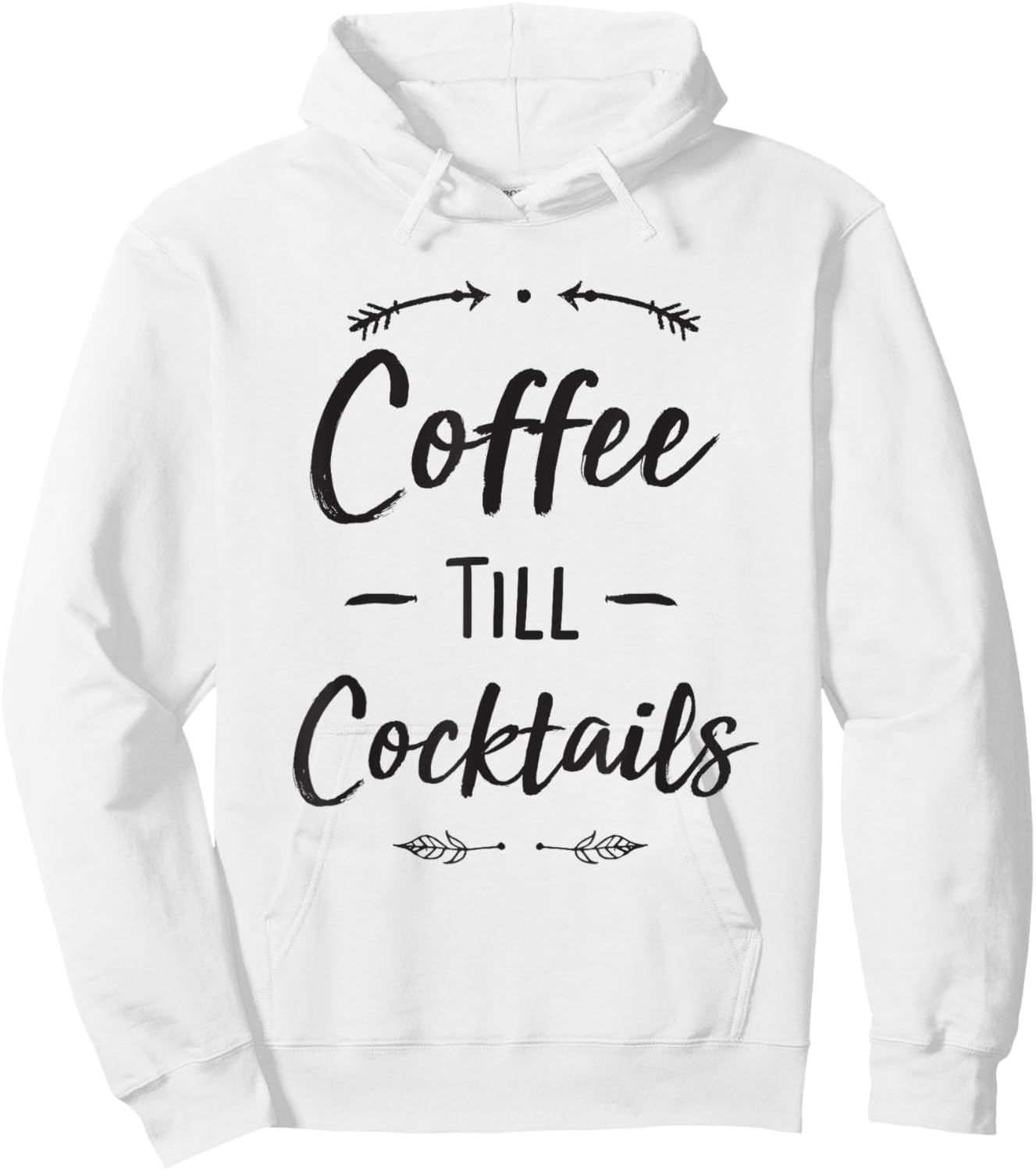 Coffee Till Cocktails Shirt Funny Latte Wine Lover Shirts Hoodie - Hoodie | White