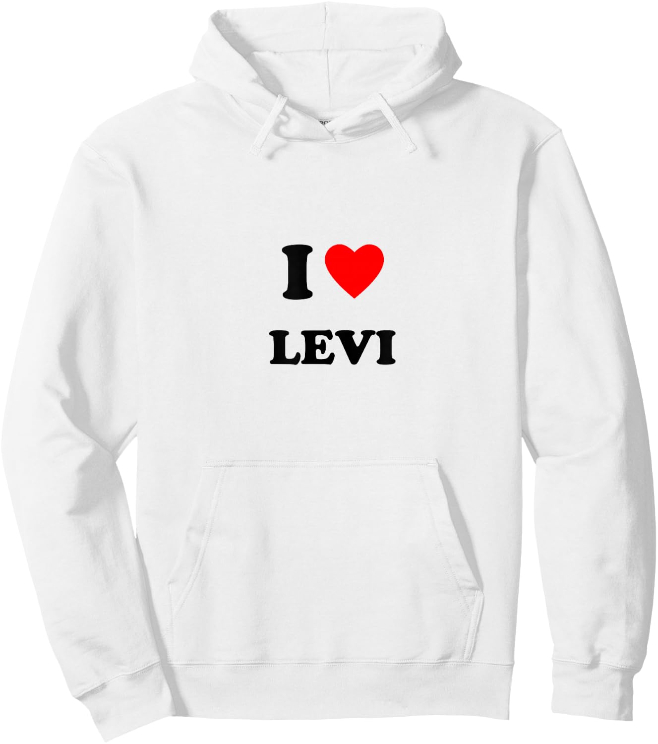 First name « I Heart Levi I Love Levi » Hoodie - Hoodie | White
