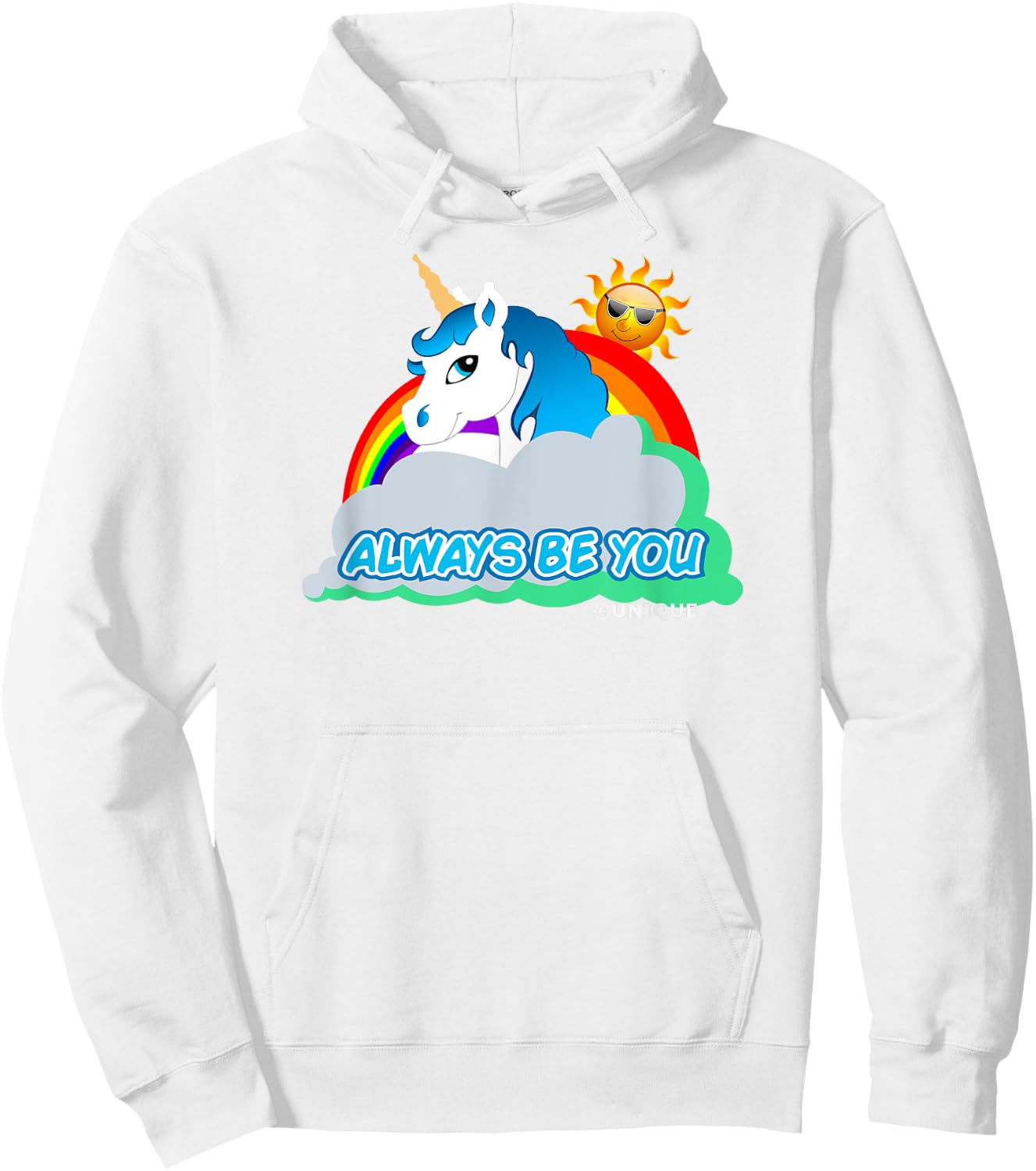 Always Be You Unicorn Hoodie - Hoodie | White