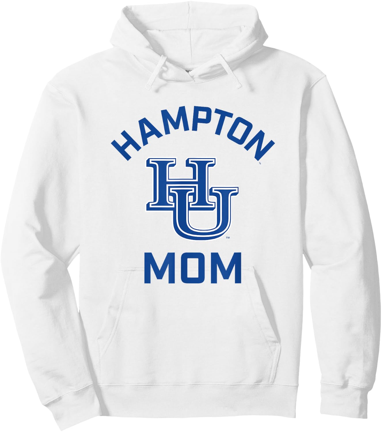 Hampton University Pirates Arched Mom Hoodie - Hoodie | White