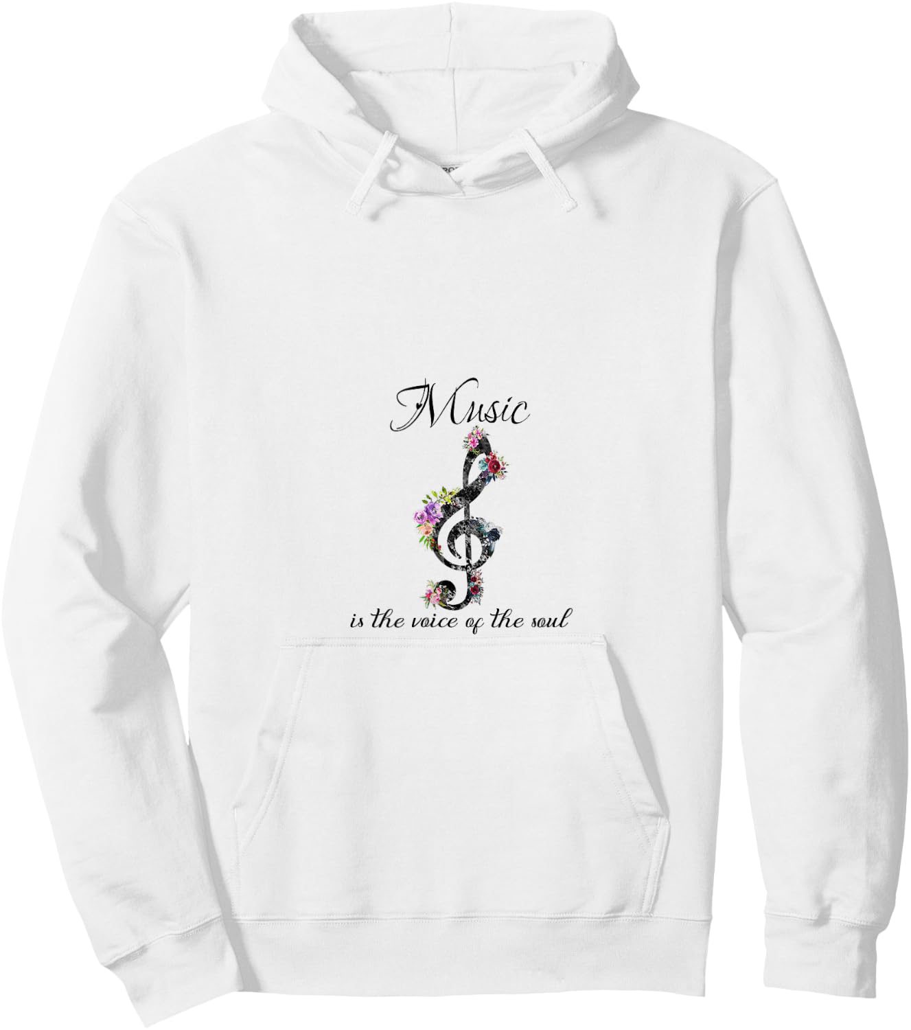 Music Is The Voice Of The Soul Music Note Hoodie - Hoodie | White