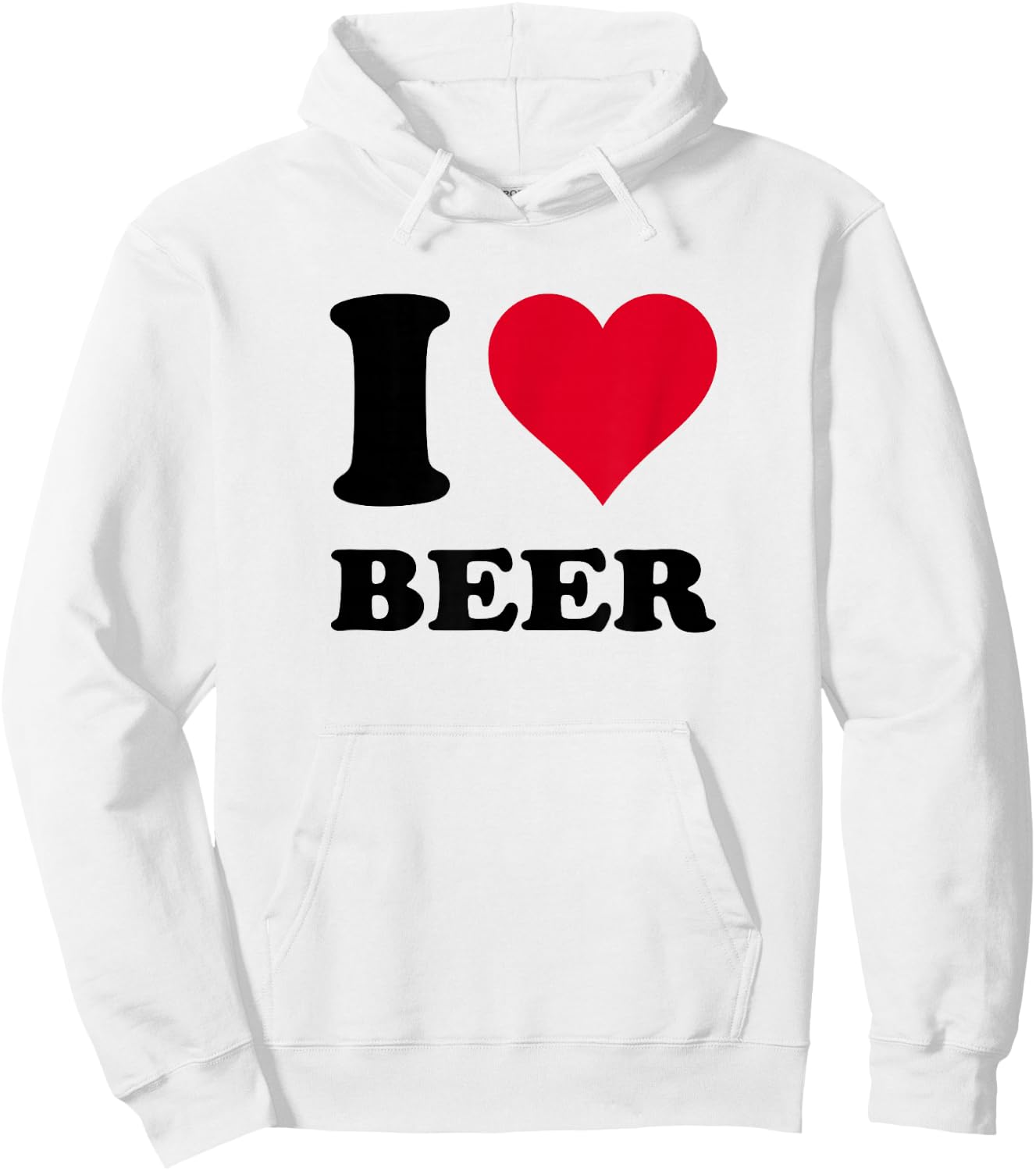 Red Heart I Love Beer Hoodie - Hoodie | White