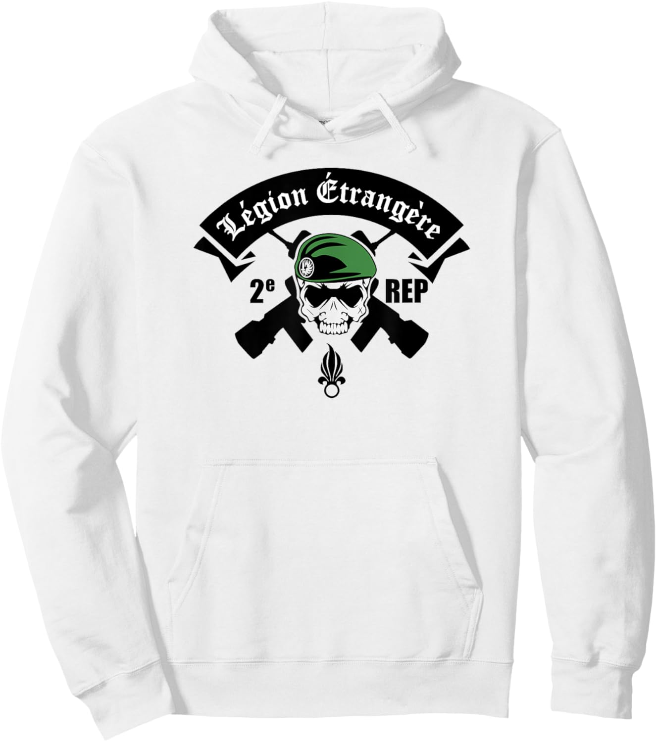 French Foreign Legion Paratrooper T shirt - 2 Rep Hoodie - Hoodie | White
