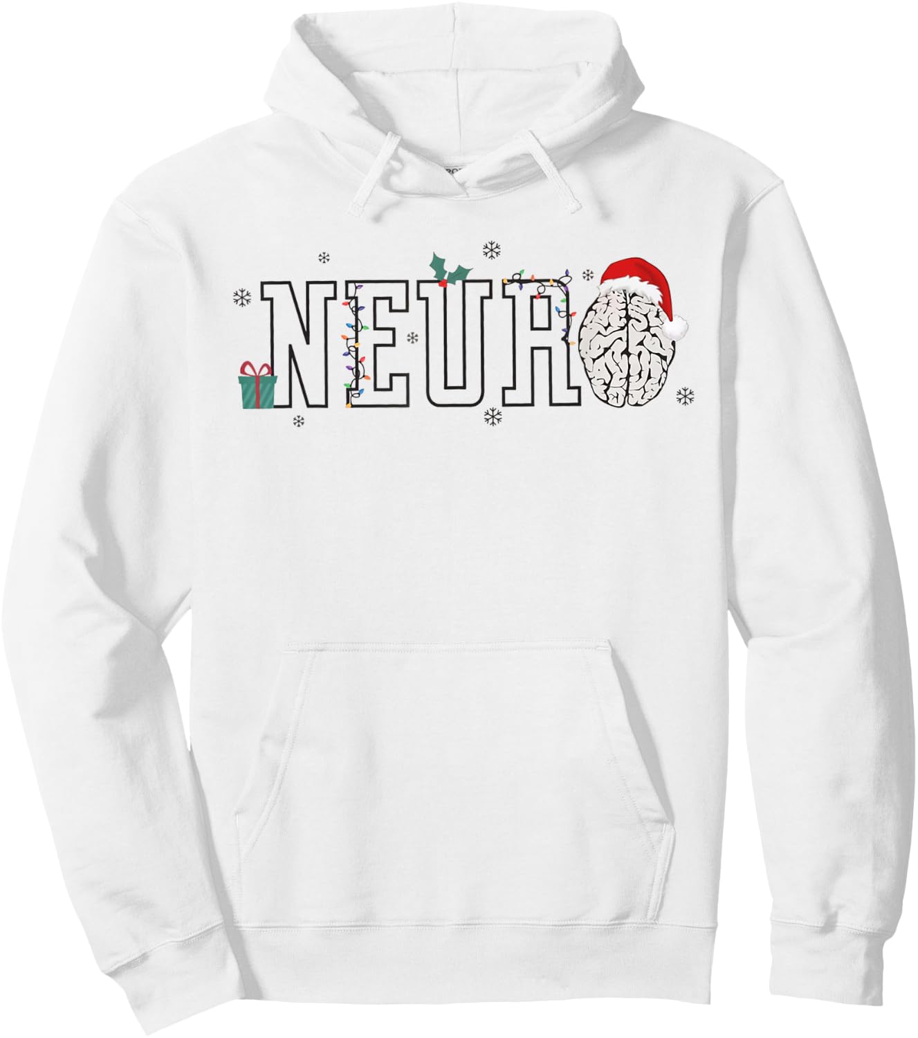Neuro Christmas Neurology Holiday Neuroscience Nurse Santa Hoodie - Hoodie | White
