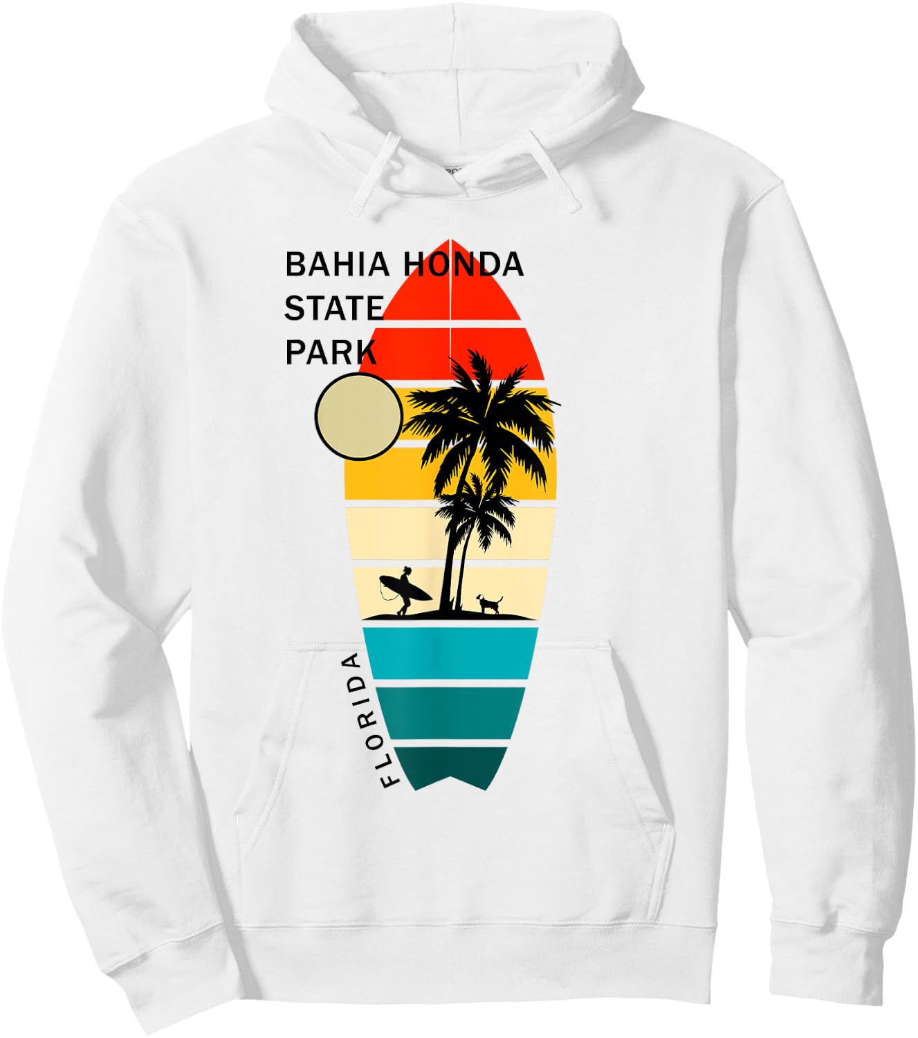 Retro Bahia Honda State Park Florida Surfboarders Surfers Hoodie - Hoodie | White