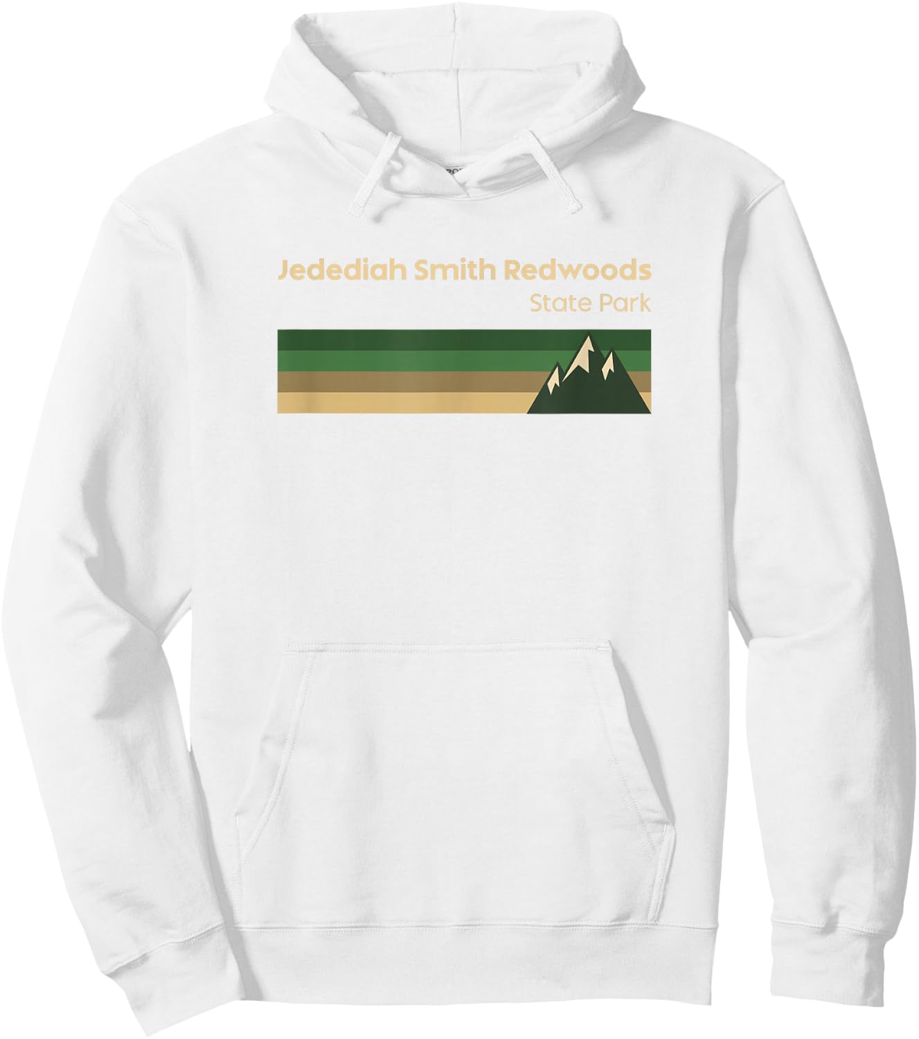 Jedediah Smith Redwoods State Park California Vintage Hoodie - Hoodie | White