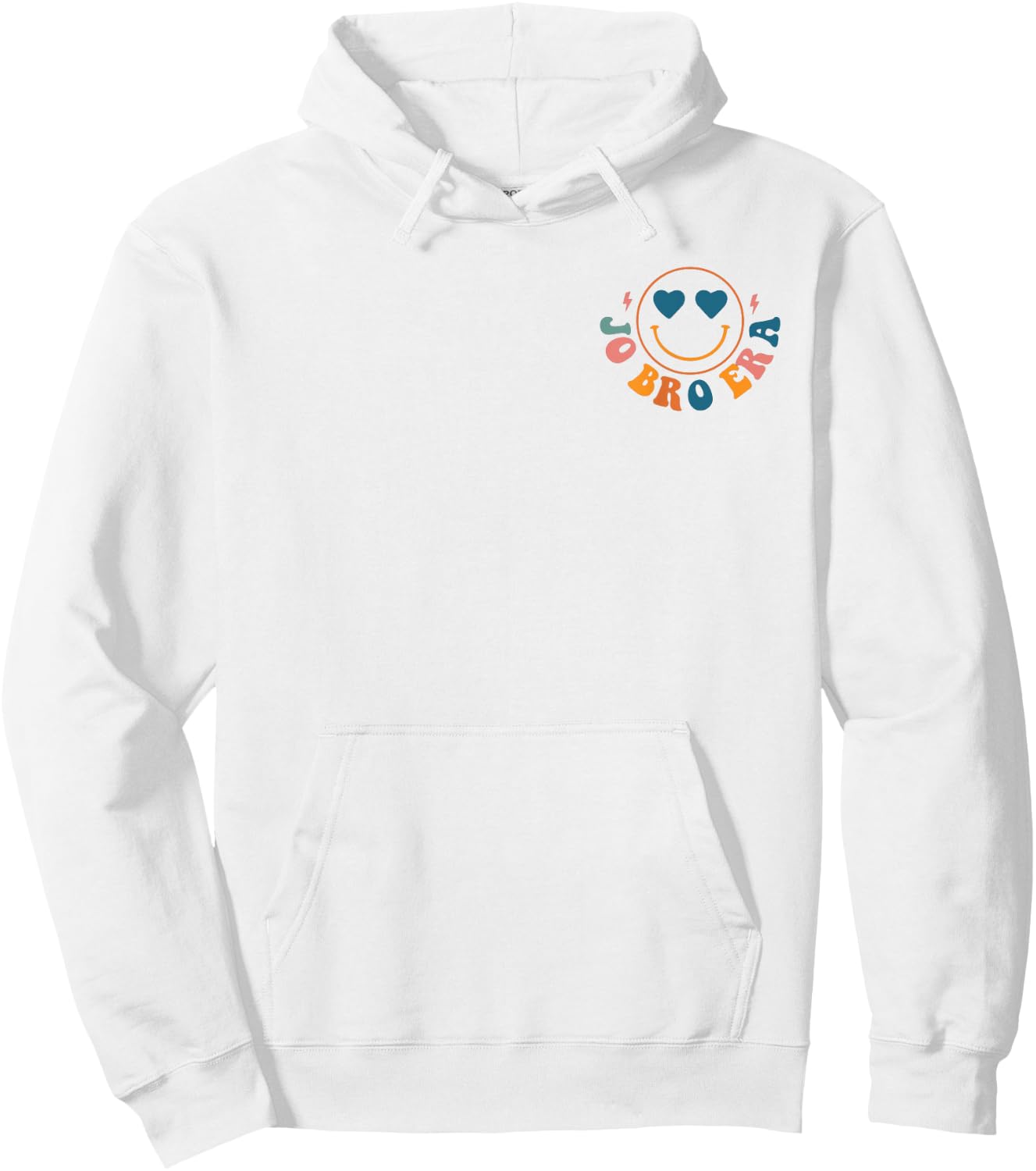 Groovy Retro In My Jo Bro Era Funny Pocket Print Hoodie - Hoodie | White