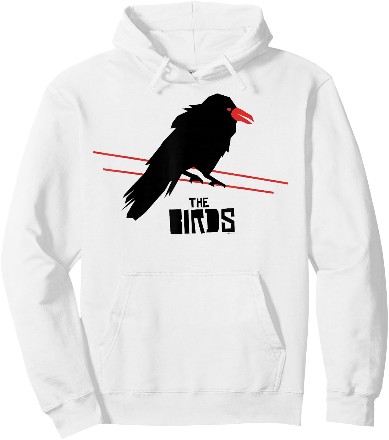 The Birds Alfred Hitchcock Raven On A Wire Hoodie - Hoodie | White