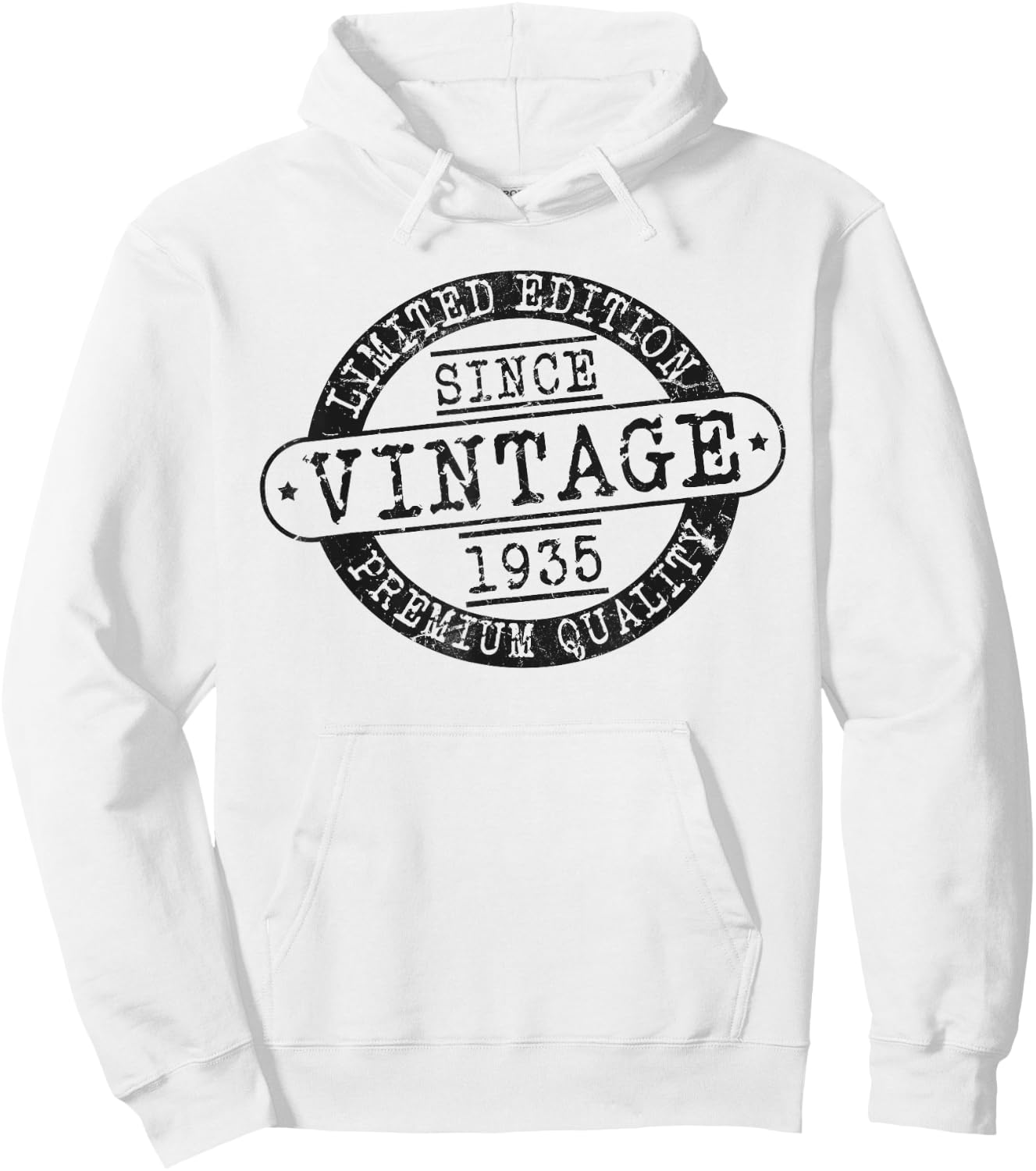 Vintage Since 1935, Rustic Style Born In 1935 Birthday Gifts Hoodie - Hoodie | White