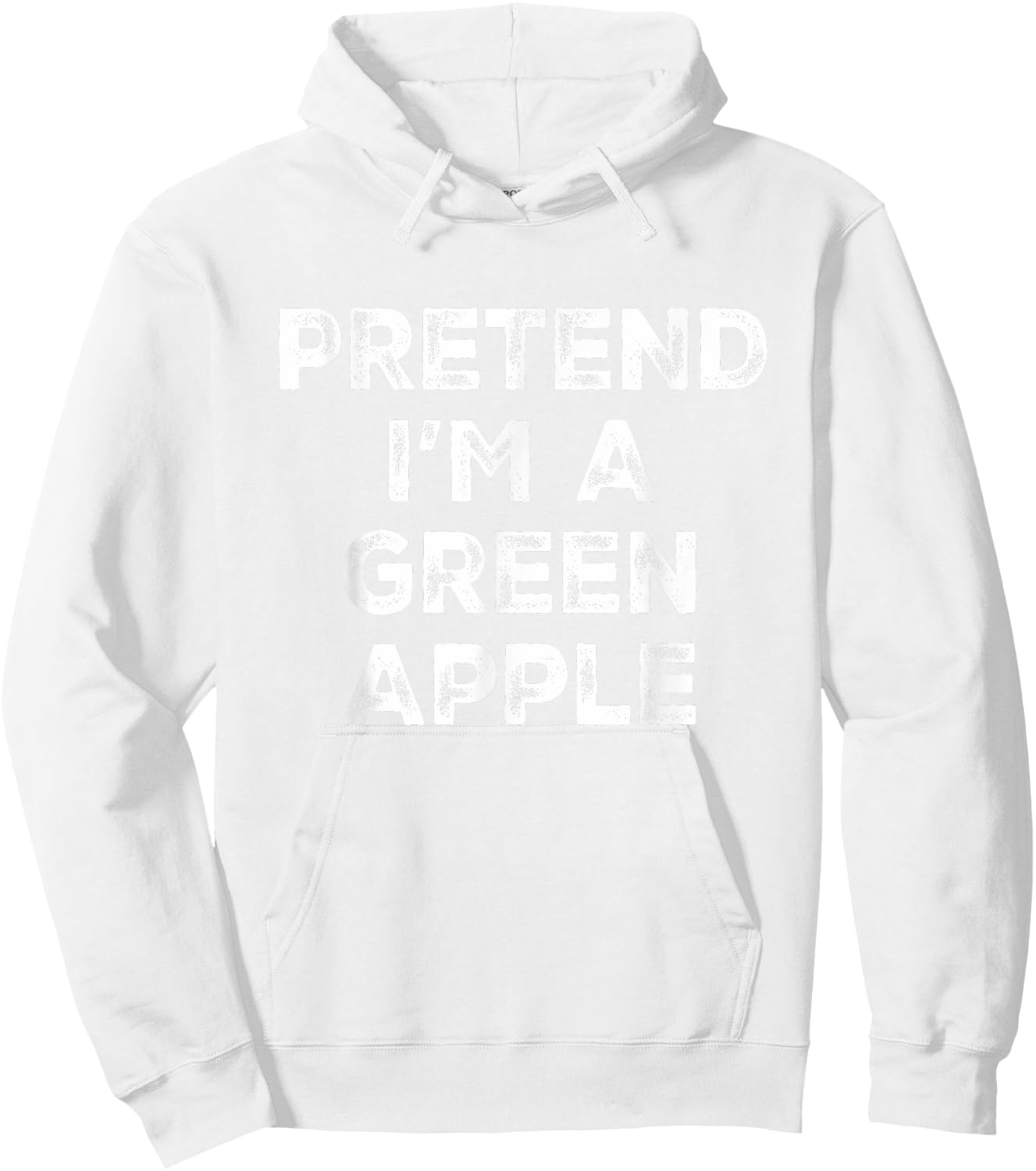 Pretend I'm A Green Apple Lazy Halloween Costume Hoodie - Hoodie | White