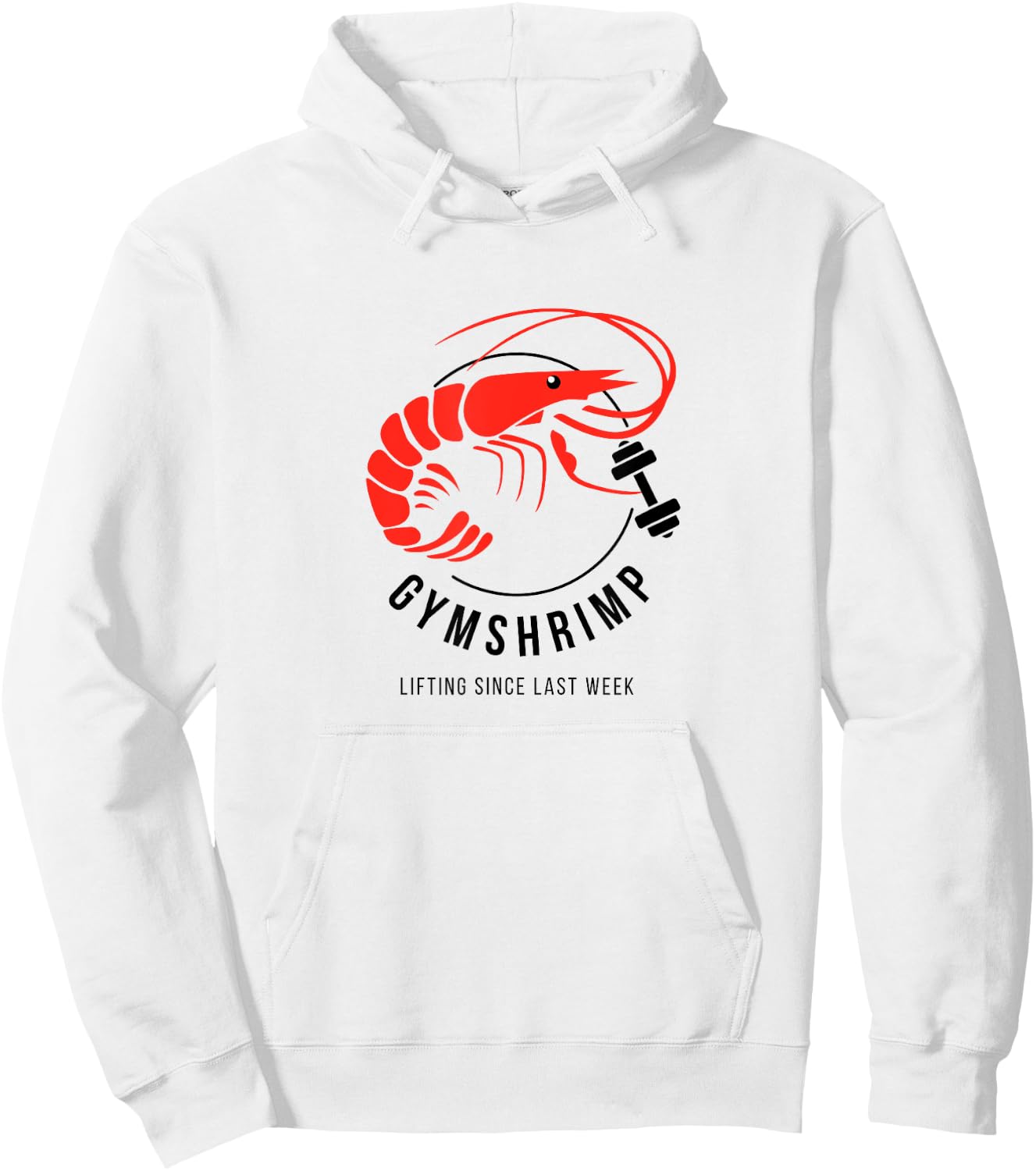 Gymshrimp - 'gymshark' Parody Funny Hoodie - Hoodie | White