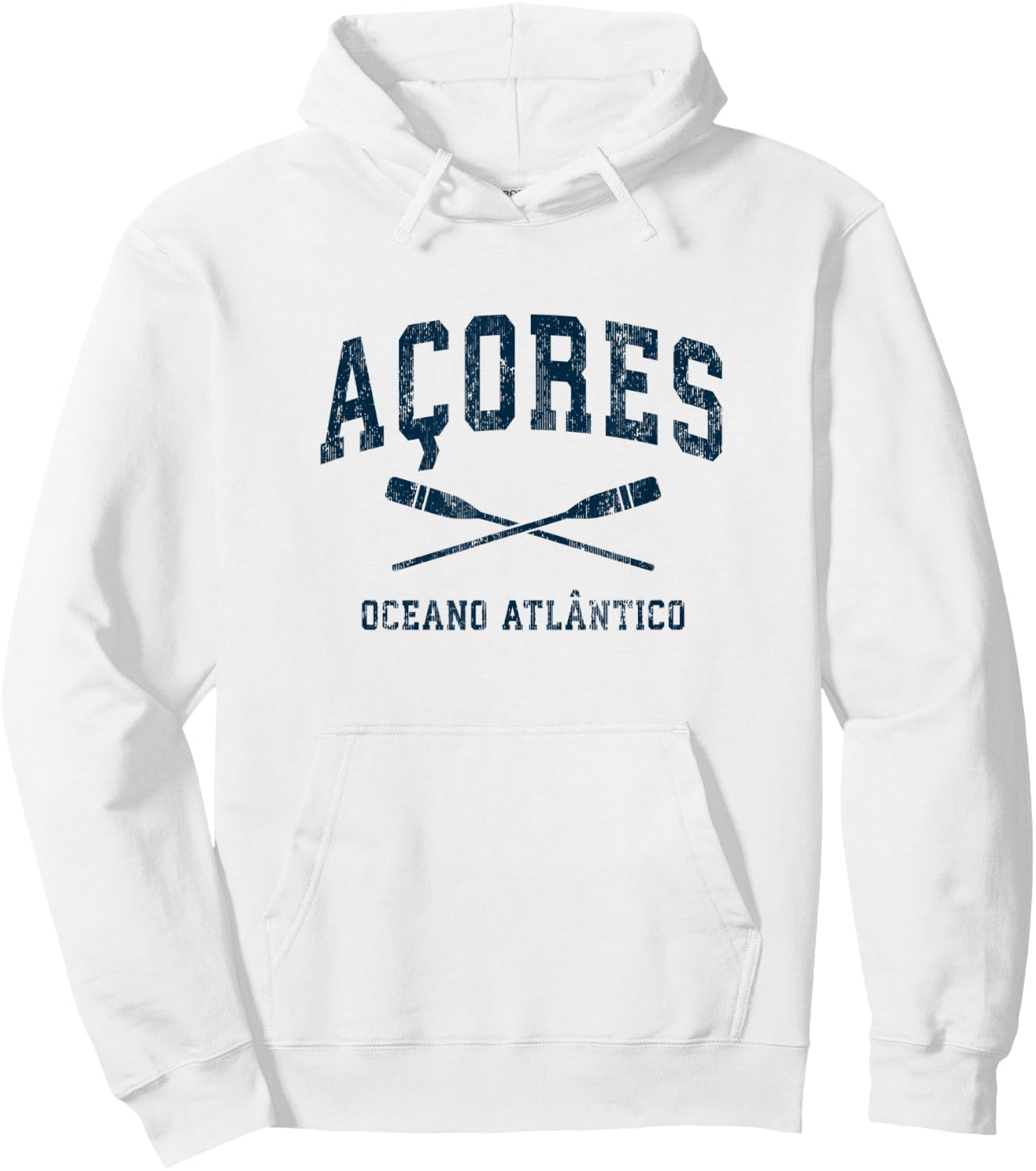 Azores Vintage Nautical Paddles Sports Oars Hoodie - Hoodie | White