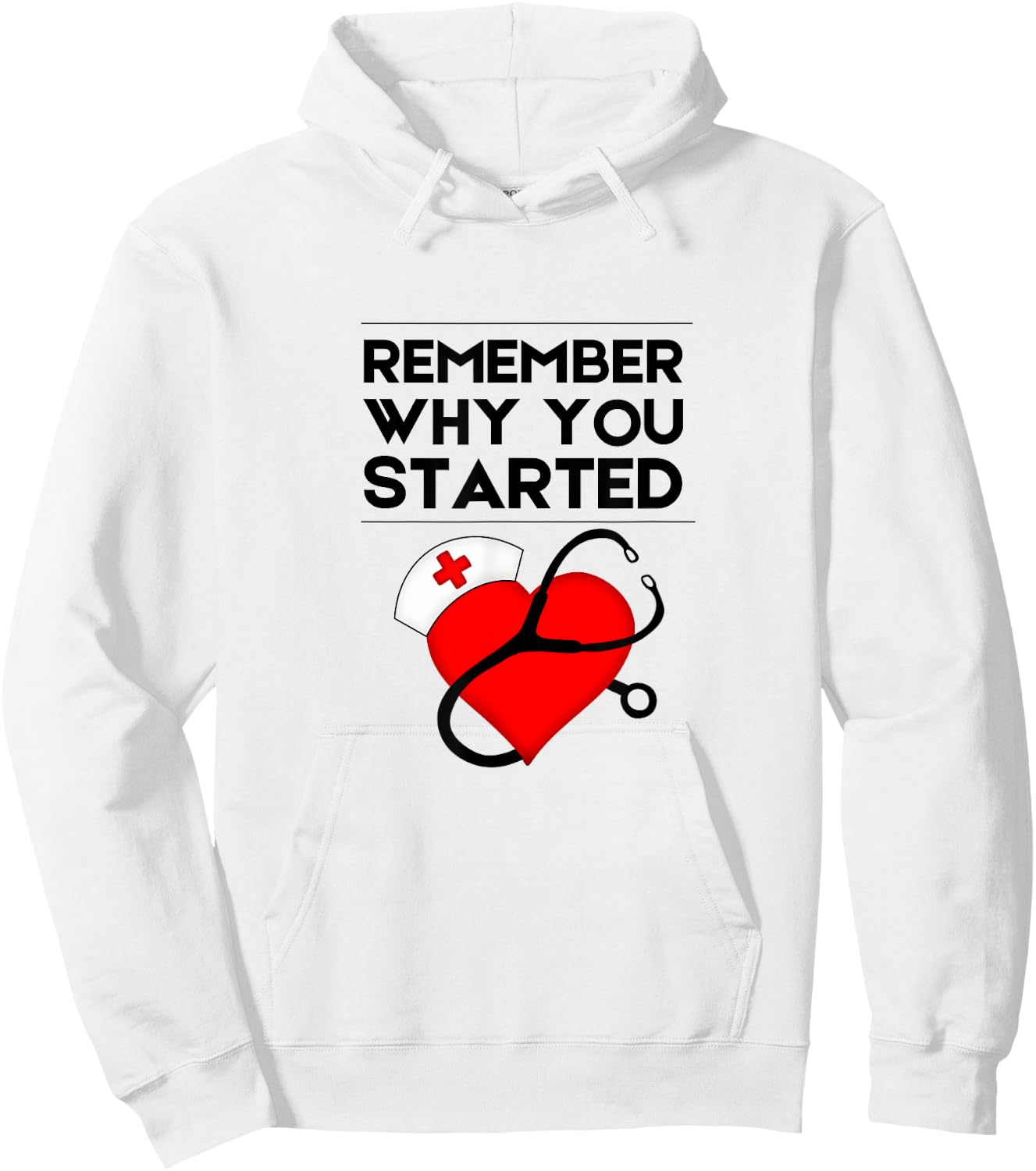 Nurse RN NP Mantra Motivation Remember Why You Started Hoodie - Hoodie | White