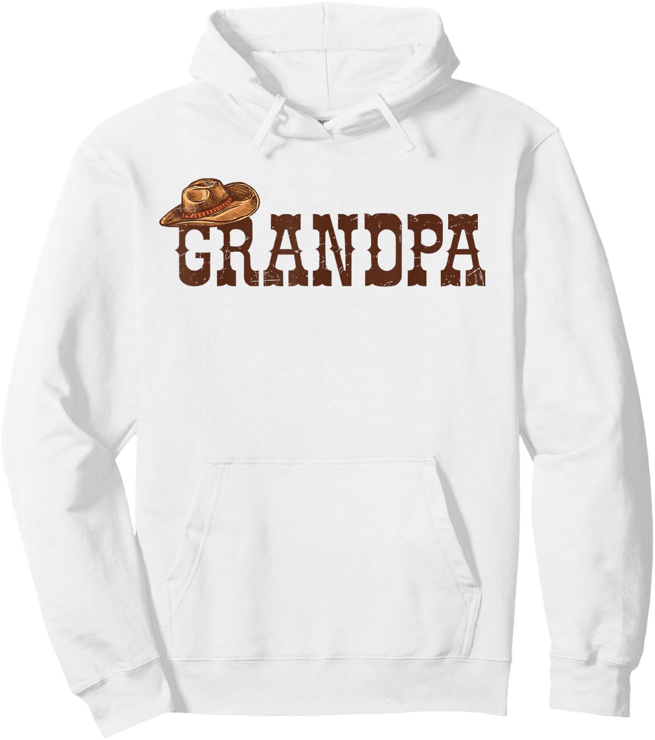 Grandpa Western Family Matching Birthday Cowboy Cowgirl Hoodie - Hoodie | White