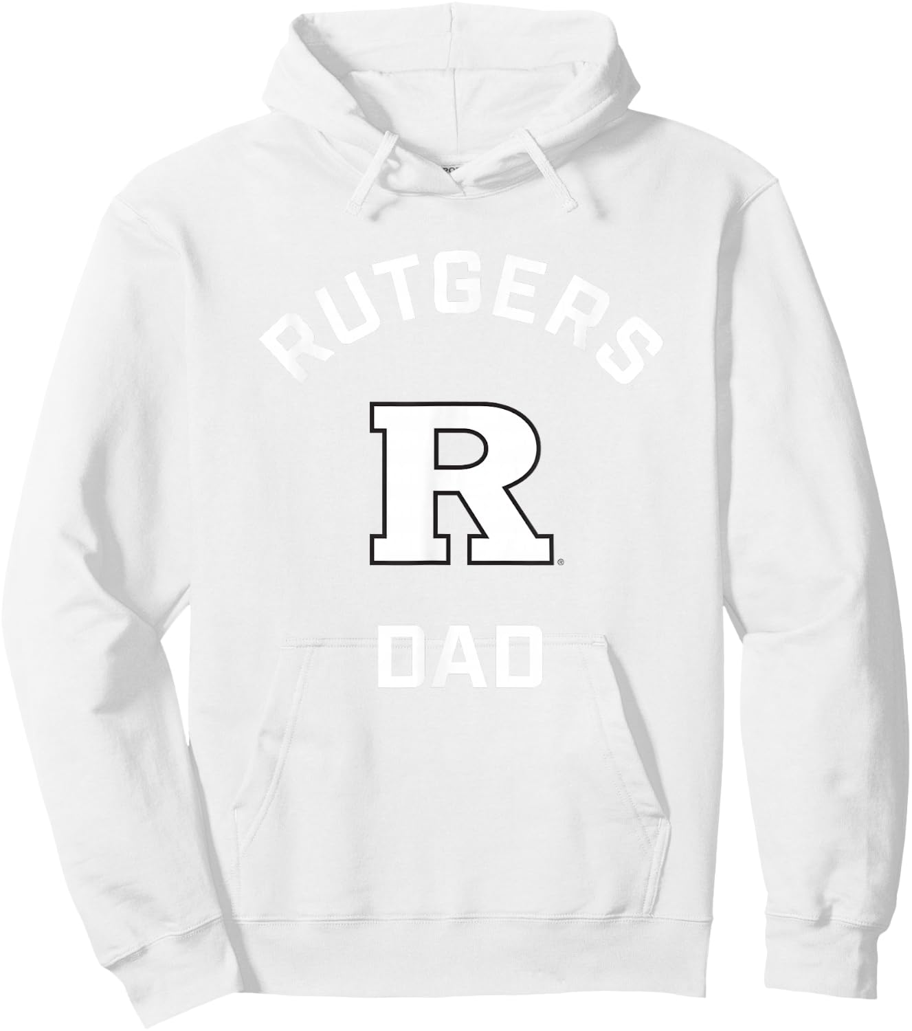 Rutgers University Scarlet Knights Arched Dad Hoodie - Hoodie | White