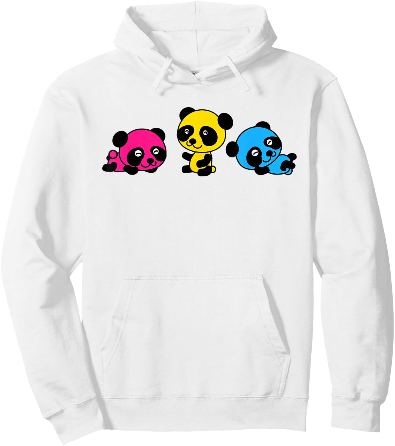 Subtle Pansexual Panda Pride Pan Flag I'm Pan-Duh LGBTQ Hoodie - Hoodie | White